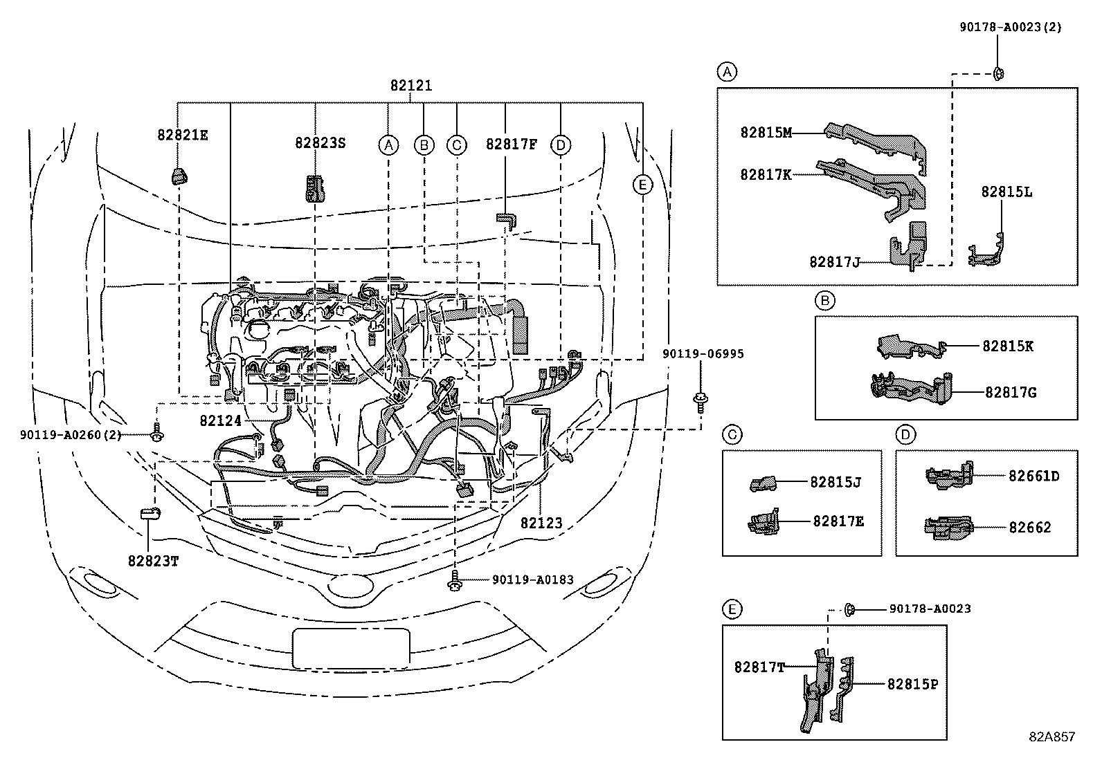 82817-02100 PROTECTOR, WIRING HARNESS, NO.1 product image