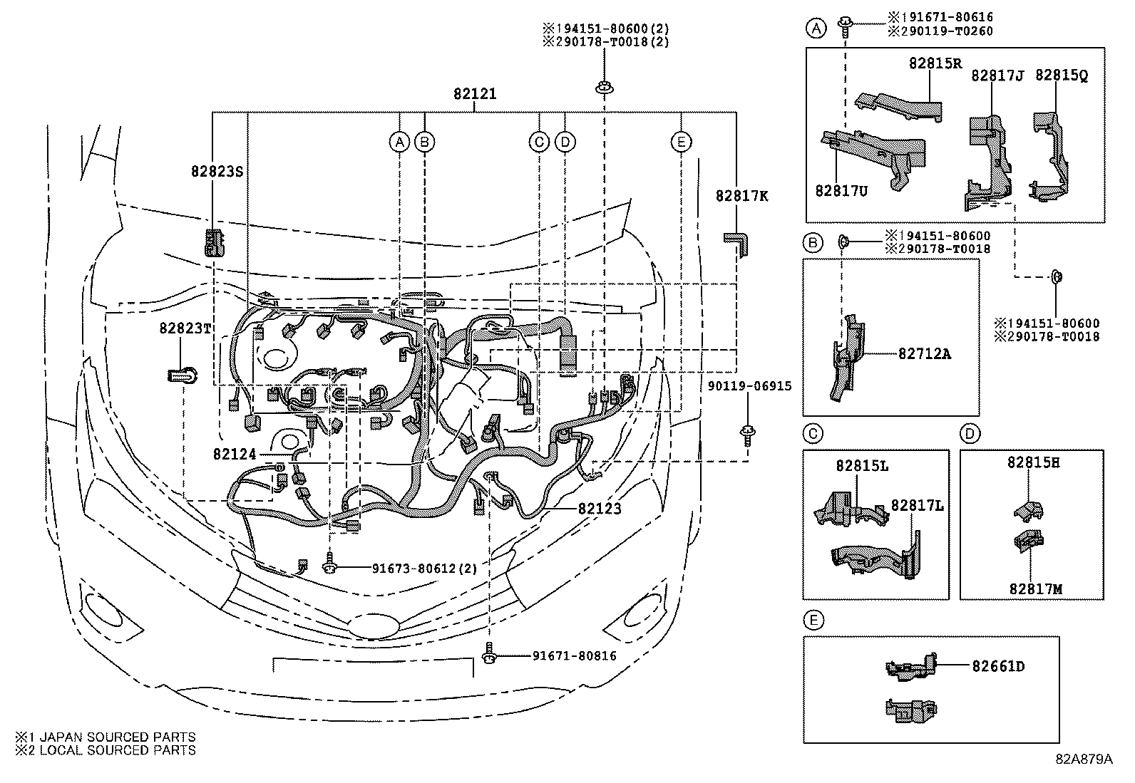 82140-02420 WIRE, INSTRUMENT PANEL, NO.2 product image