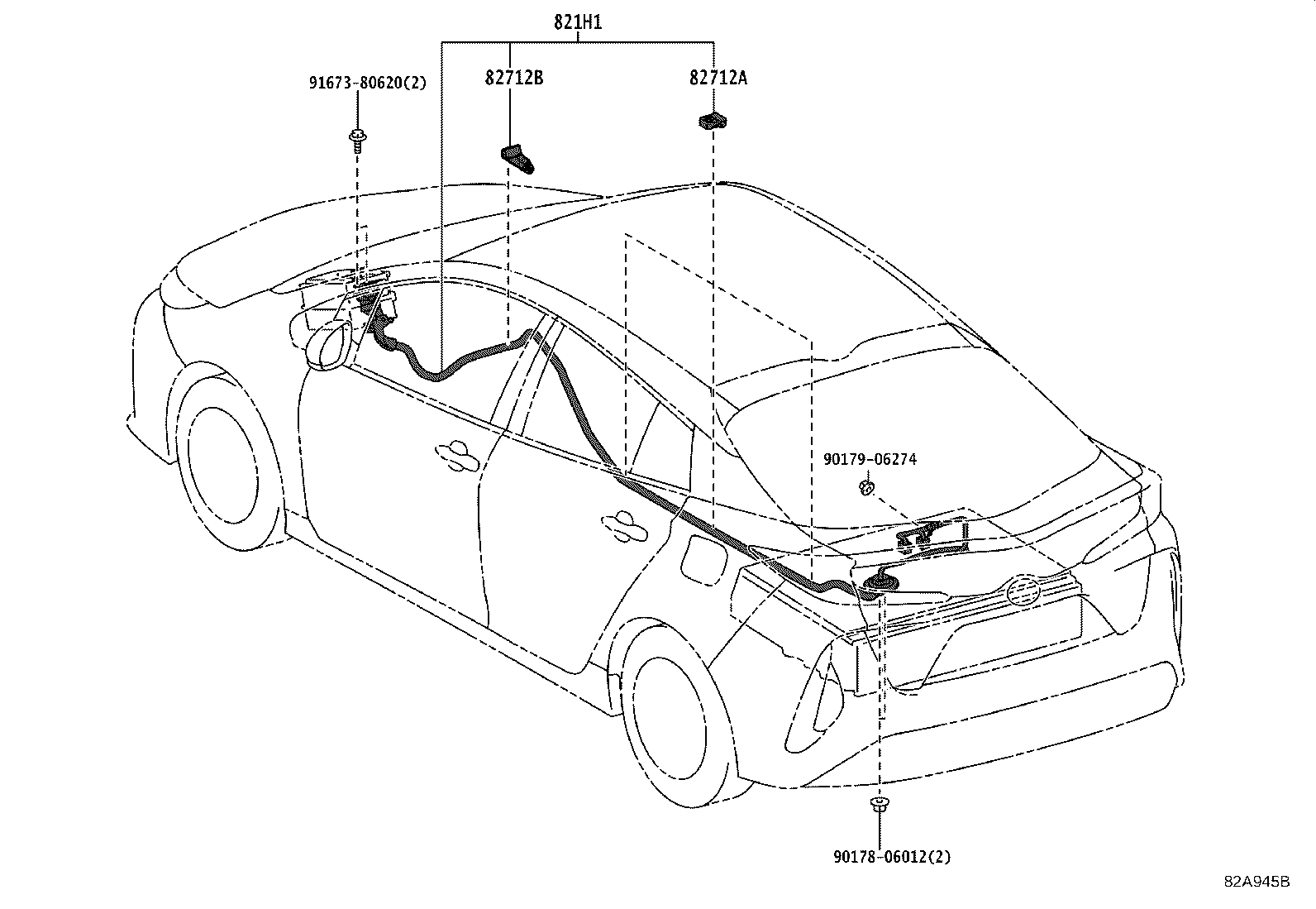 82142-47490 WIRE, INSTRUMENT PANEL, NO.2 product image