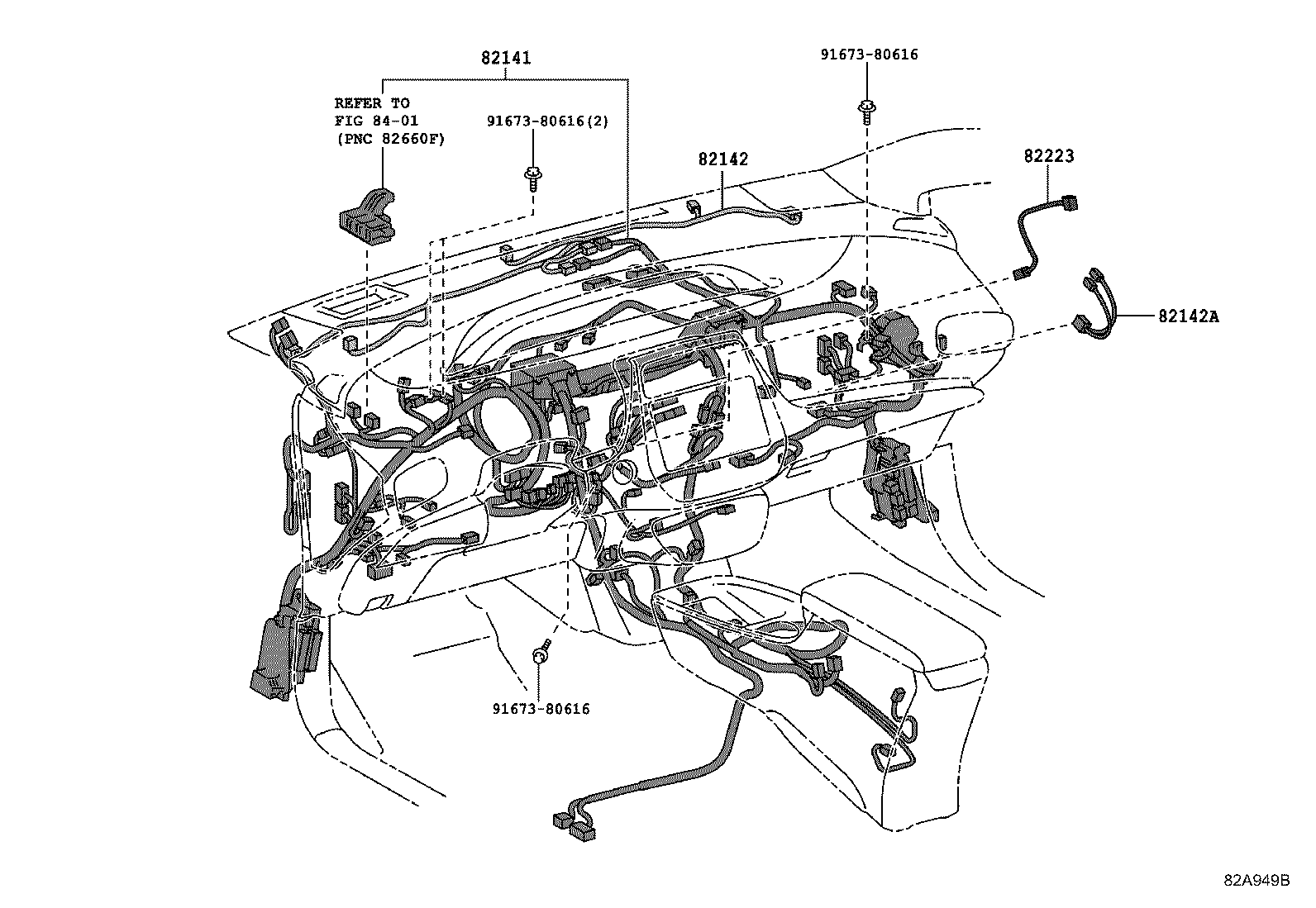 82142-47490 WIRE, INSTRUMENT PANEL, NO.2 product image