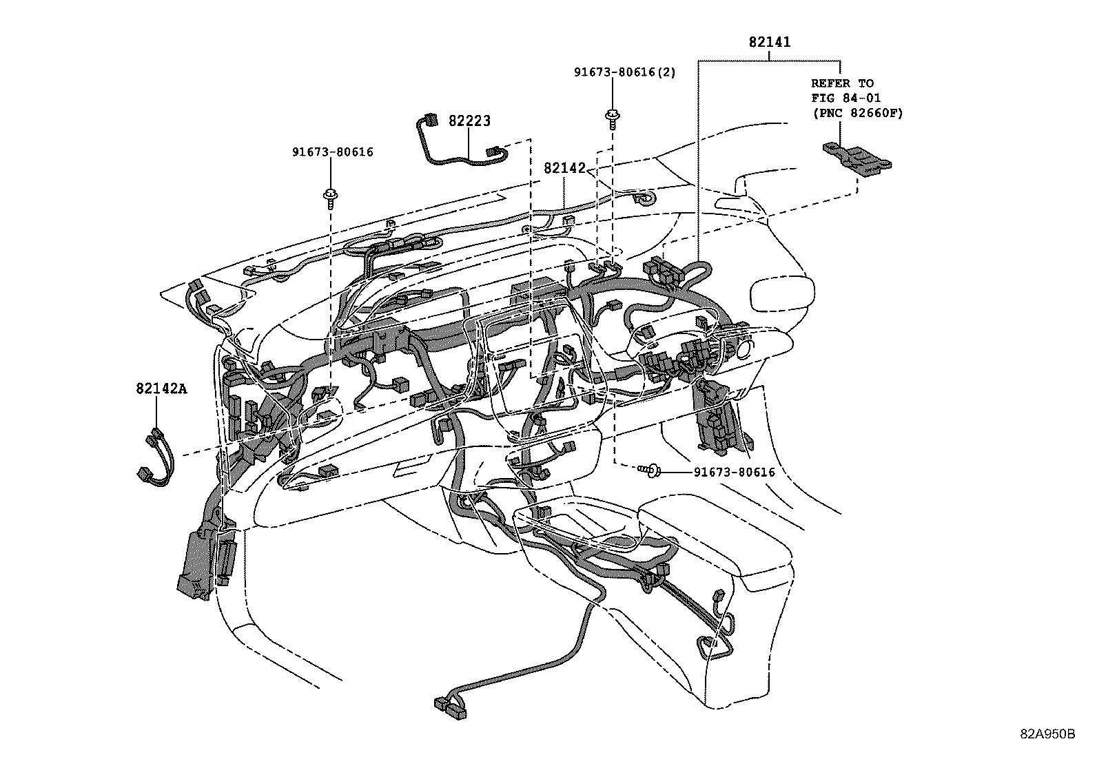 82142-47490 WIRE, INSTRUMENT PANEL, NO.2 product image
