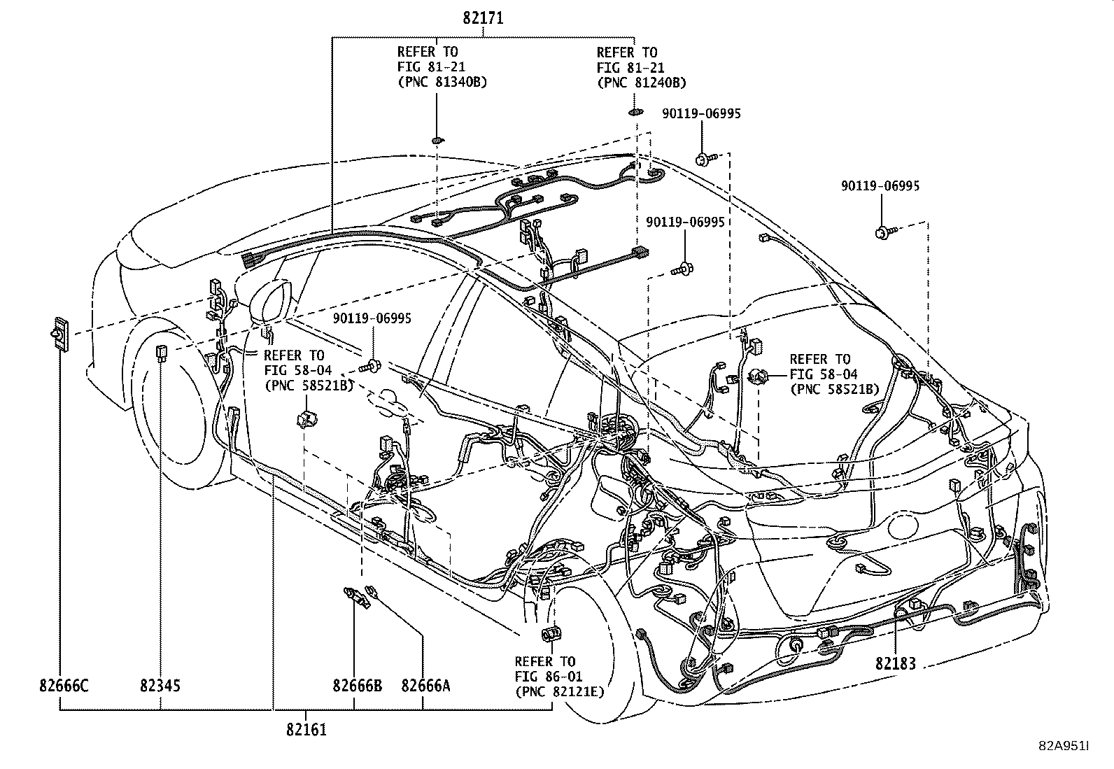 82142-47490 WIRE, INSTRUMENT PANEL, NO.2 product image