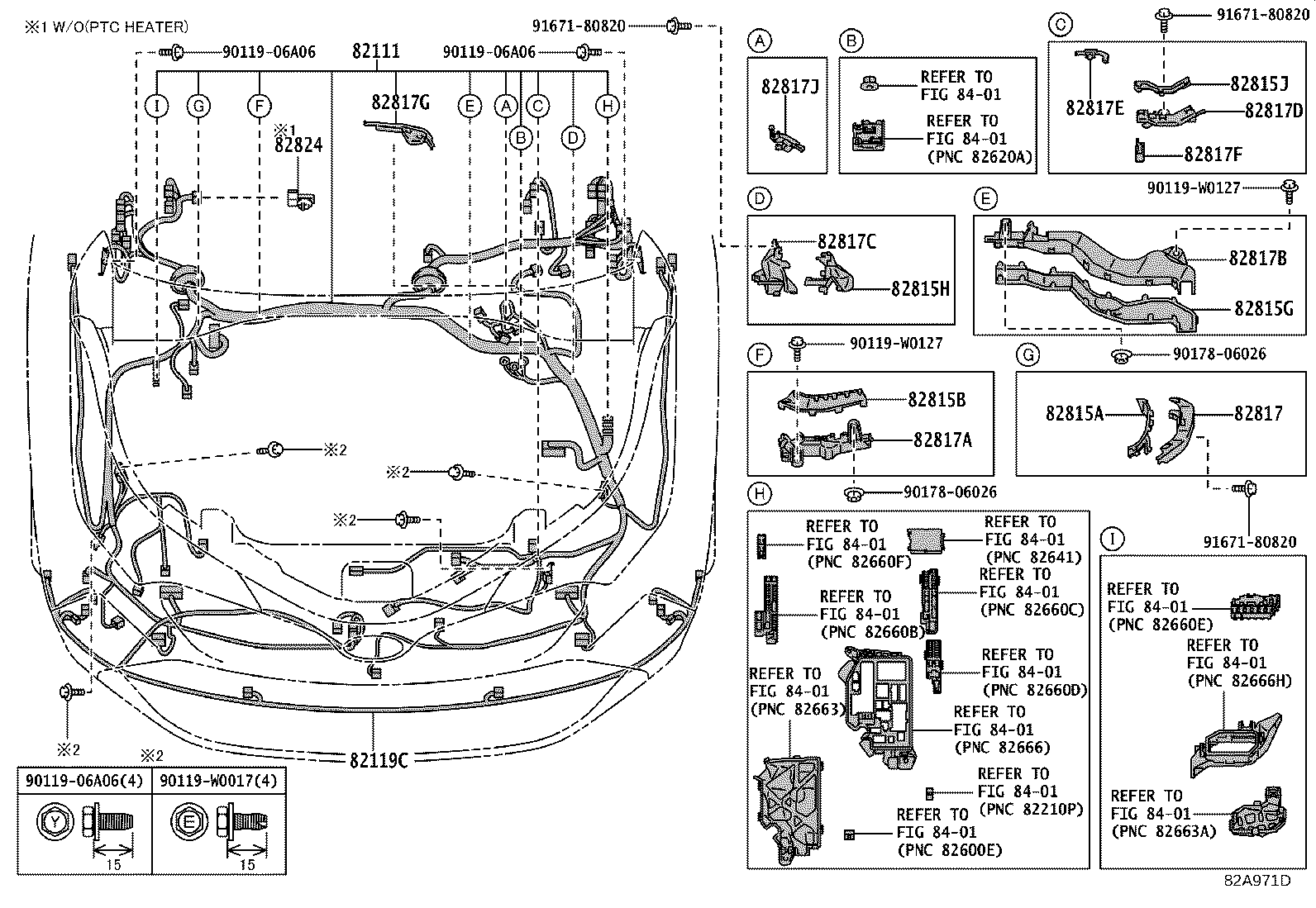Toyota 82199-F4P01 WIRE, FLOOR