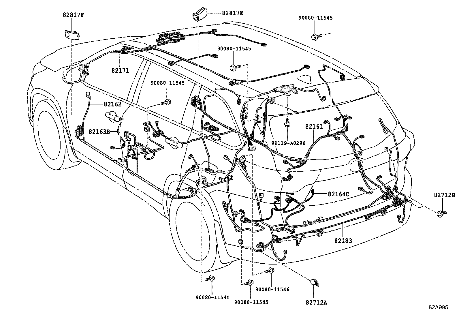 82127-08021 WIRE, ENGINE, NO.7 product image