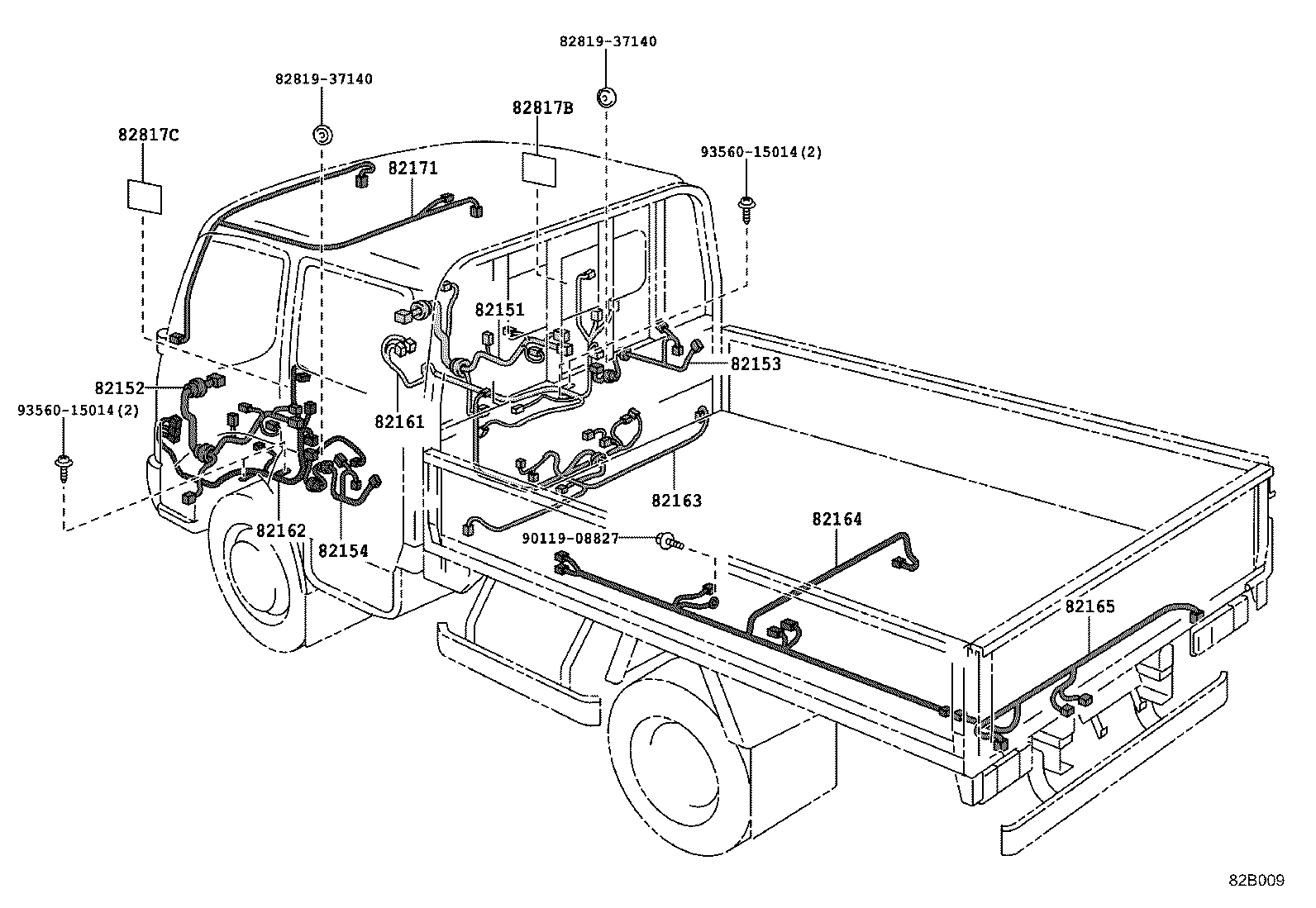 82122-25280 WIRE, ENGINE, NO.2 product image
