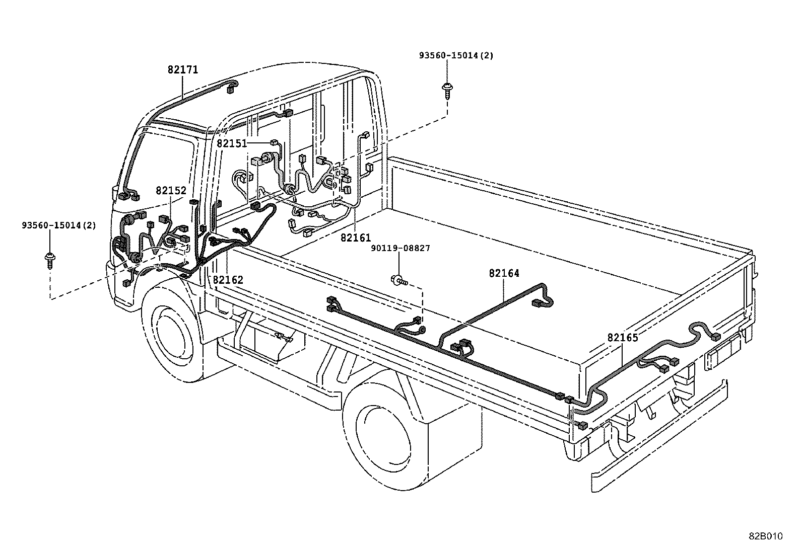 82122-25280 WIRE, ENGINE, NO.2 product image