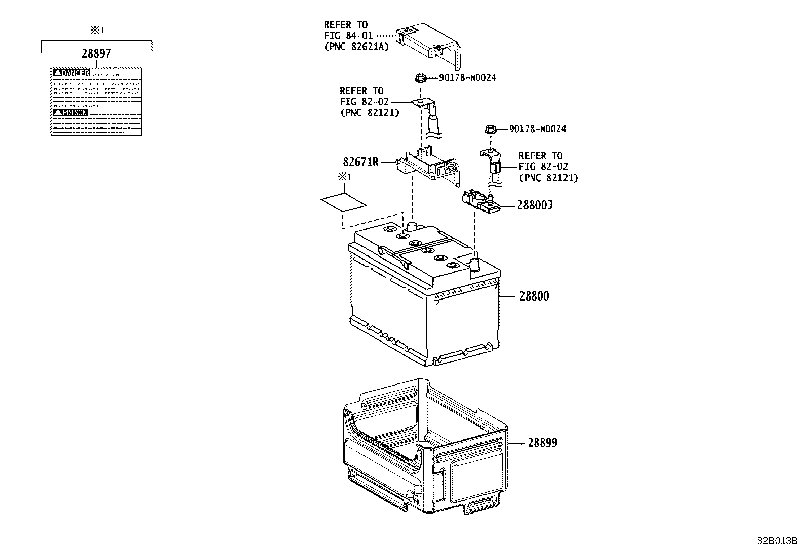 28897-0Y010 PLATE, BATTERY CAUTION product image