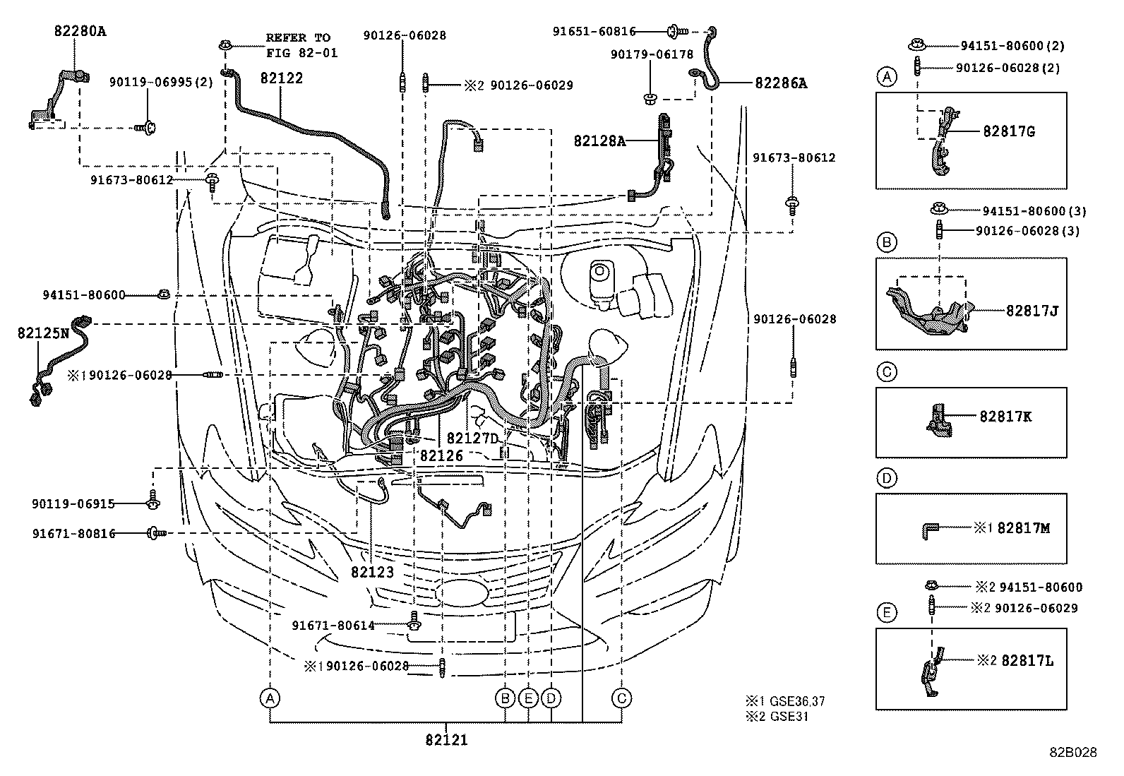 82191-53580 WIRE, FRONT SEAT, RH product image