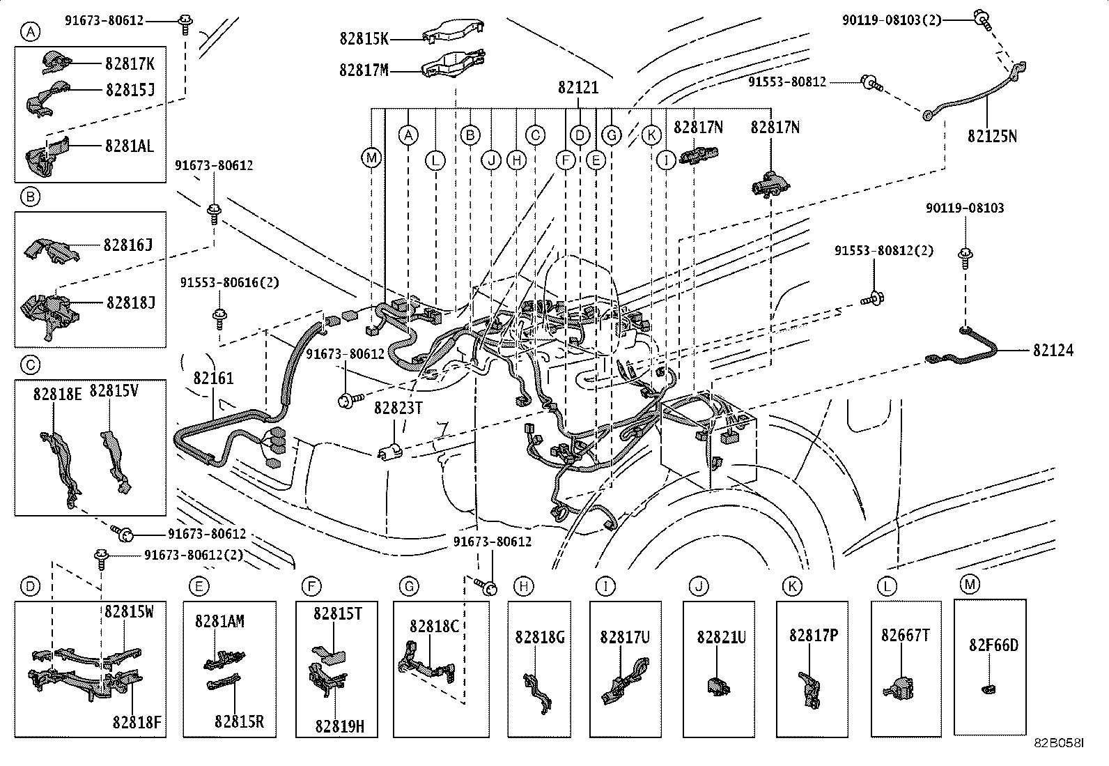 82817-V3030 PROTECTOR, WIRING HARNESS, NO.2 product image