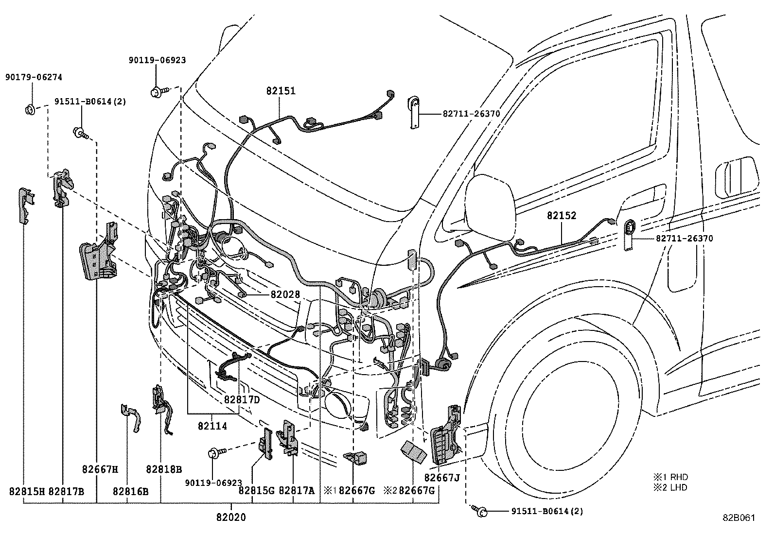 82817-V3030 PROTECTOR, WIRING HARNESS, NO.2 product image