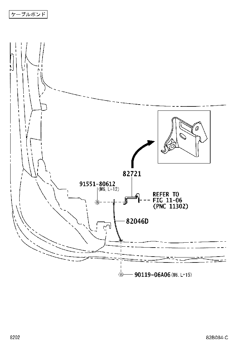 82153-B2440 WIRE, REAR DOOR, RH product image