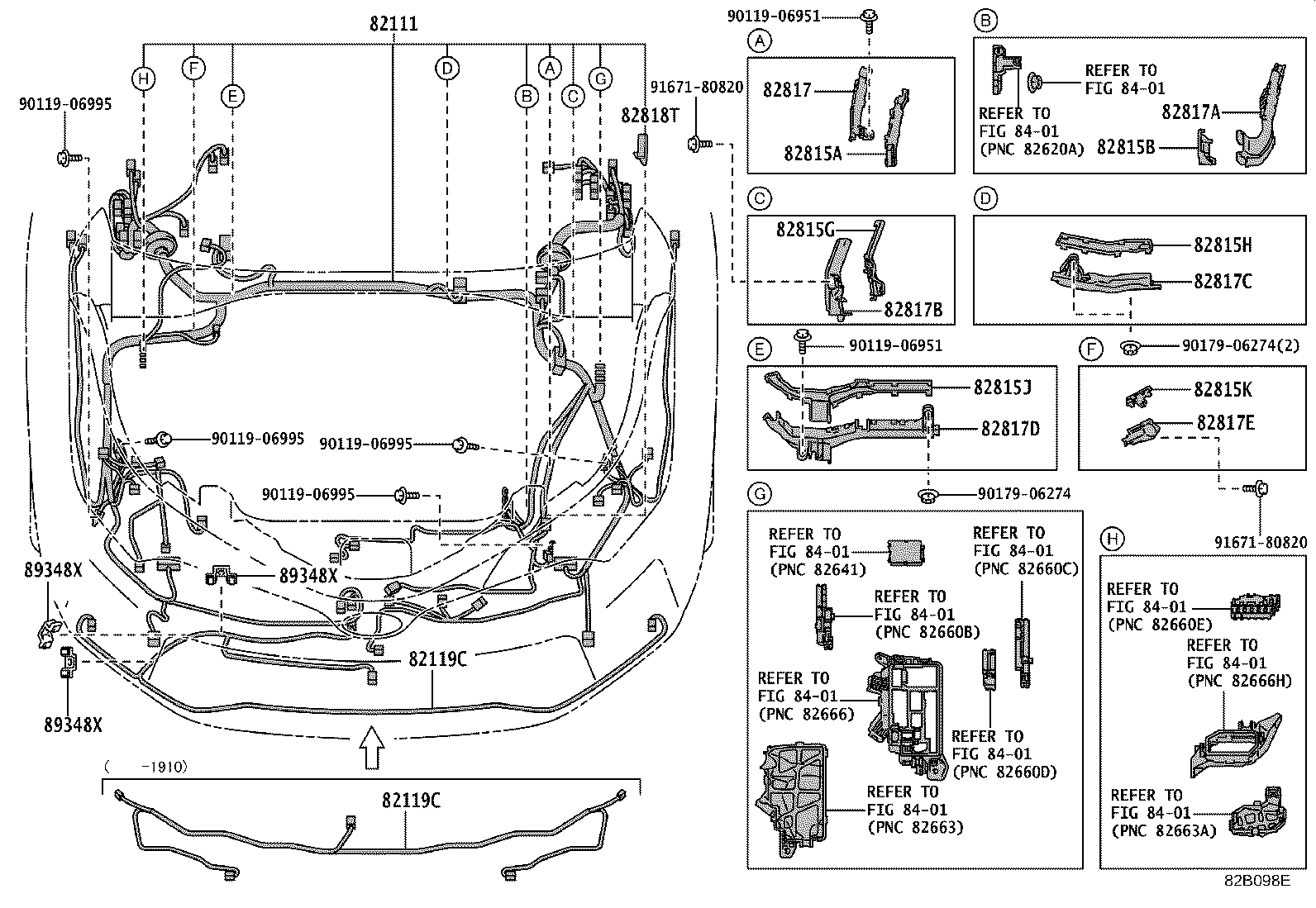 82151-10501 WIRE, FRONT DOOR, RH product image