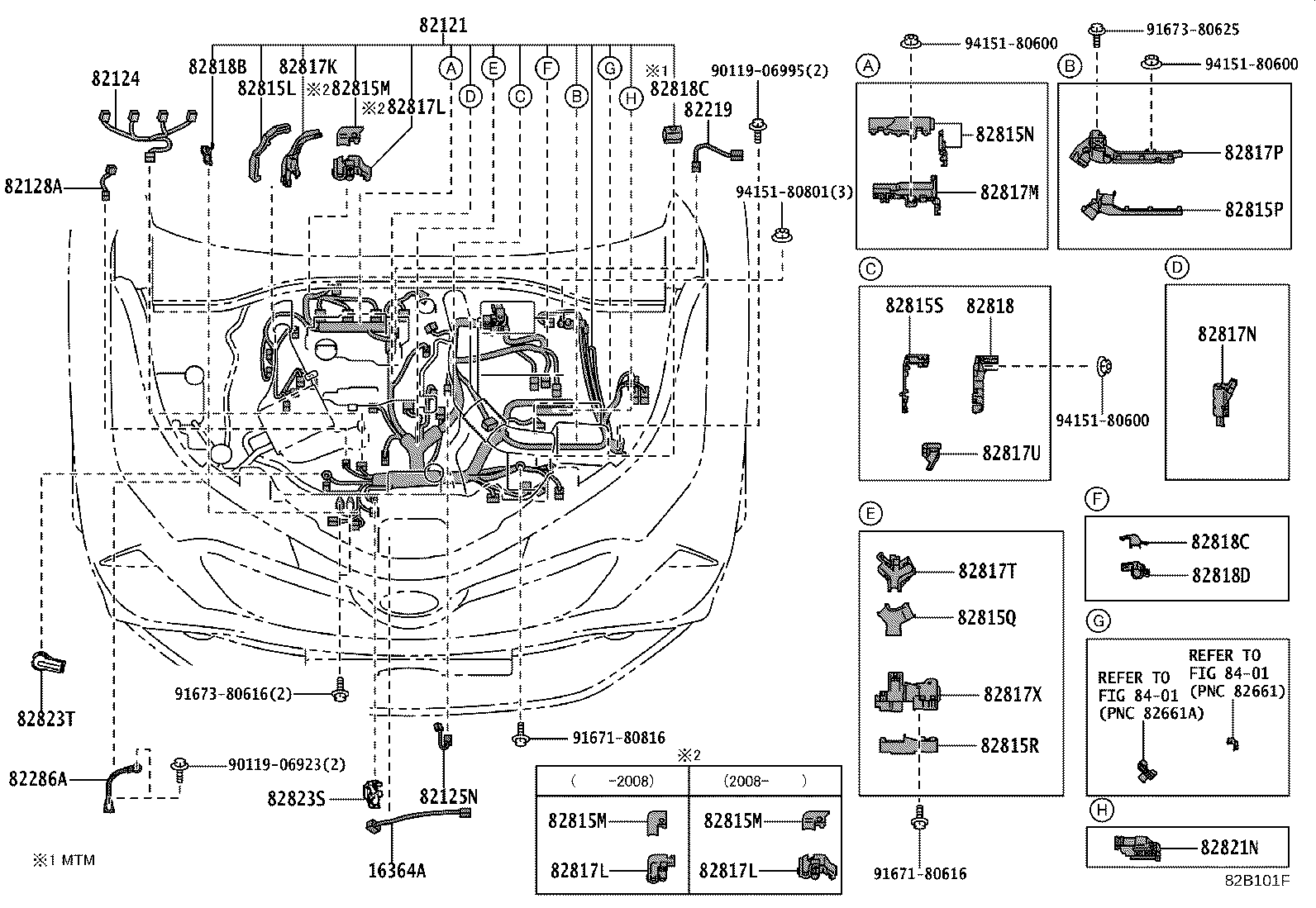 82142-10050 WIRE, INSTRUMENT PANEL, NO.2 product image