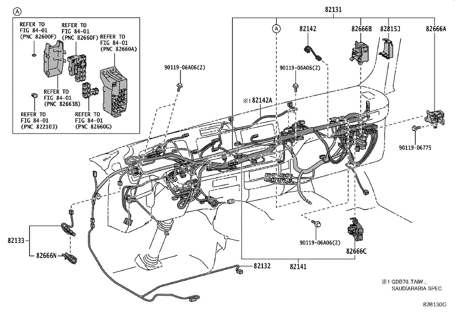 82142-36260 WIRE, INSTRUMENT PANEL, NO.2 product image