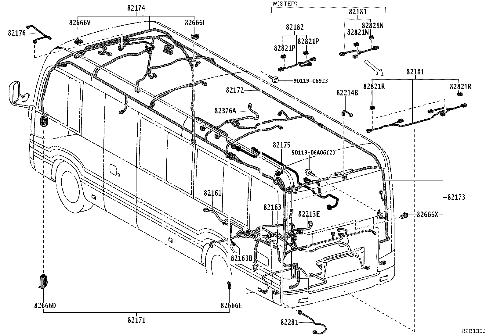 82142-V4050 WIRE, INSTRUMENT PANEL, NO.2 product image