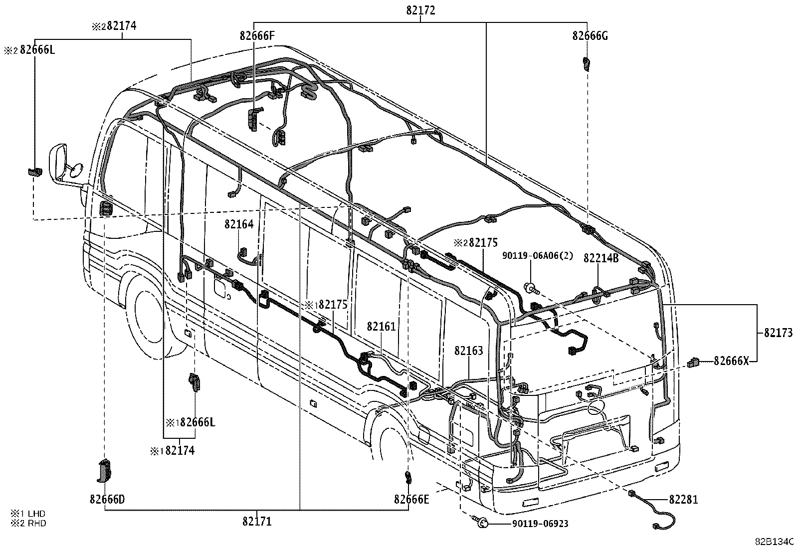 82142-36260 WIRE, INSTRUMENT PANEL, NO.2 product image