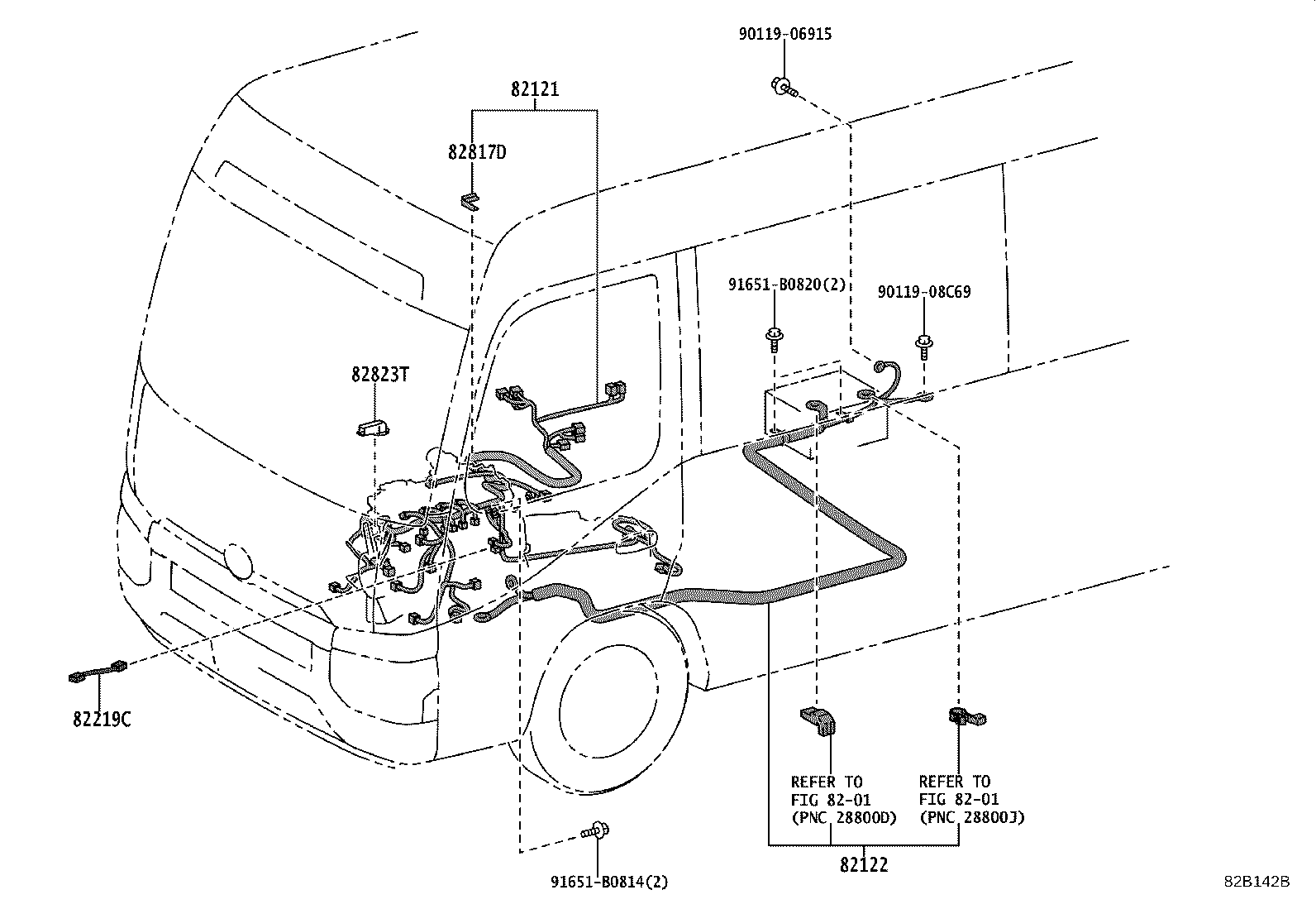 82142-36260 WIRE, INSTRUMENT PANEL, NO.2 product image