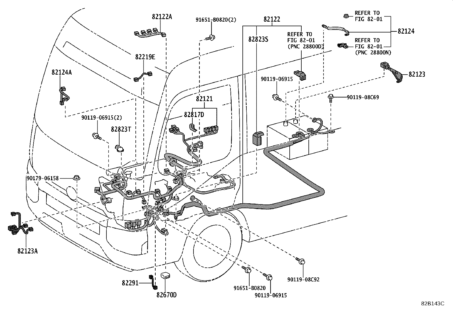 82142-36260 WIRE, INSTRUMENT PANEL, NO.2 product image