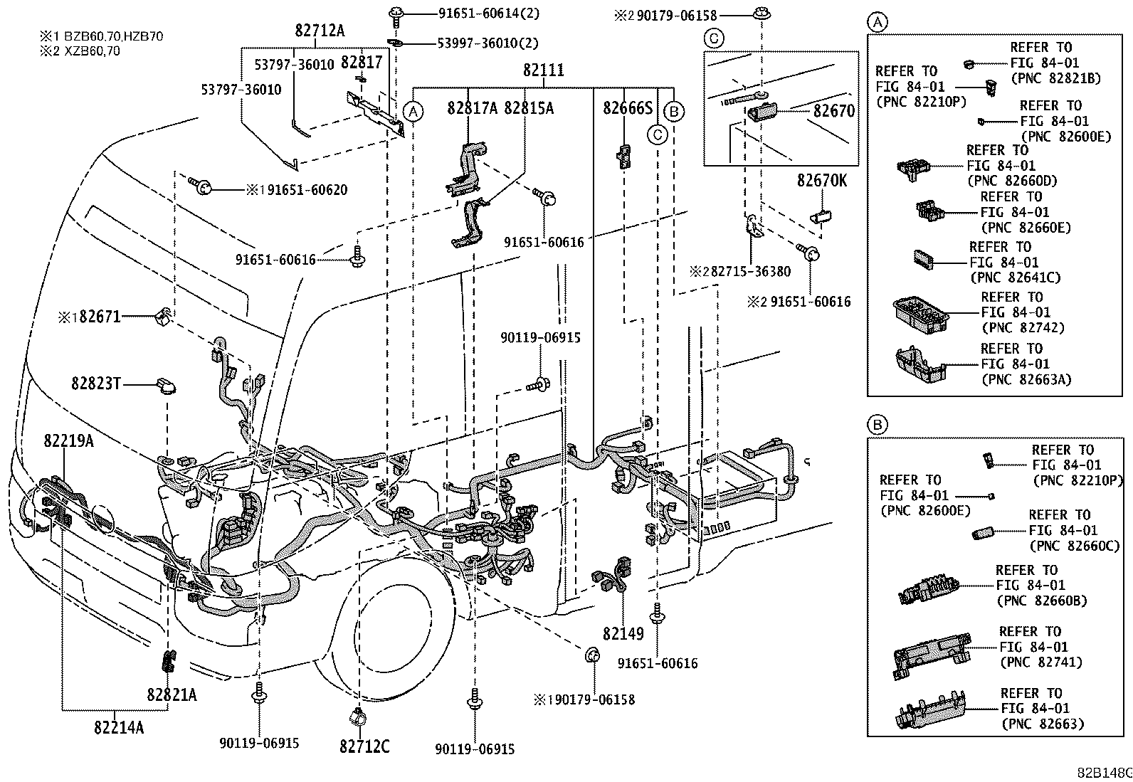 82142-36260 WIRE, INSTRUMENT PANEL, NO.2 product image