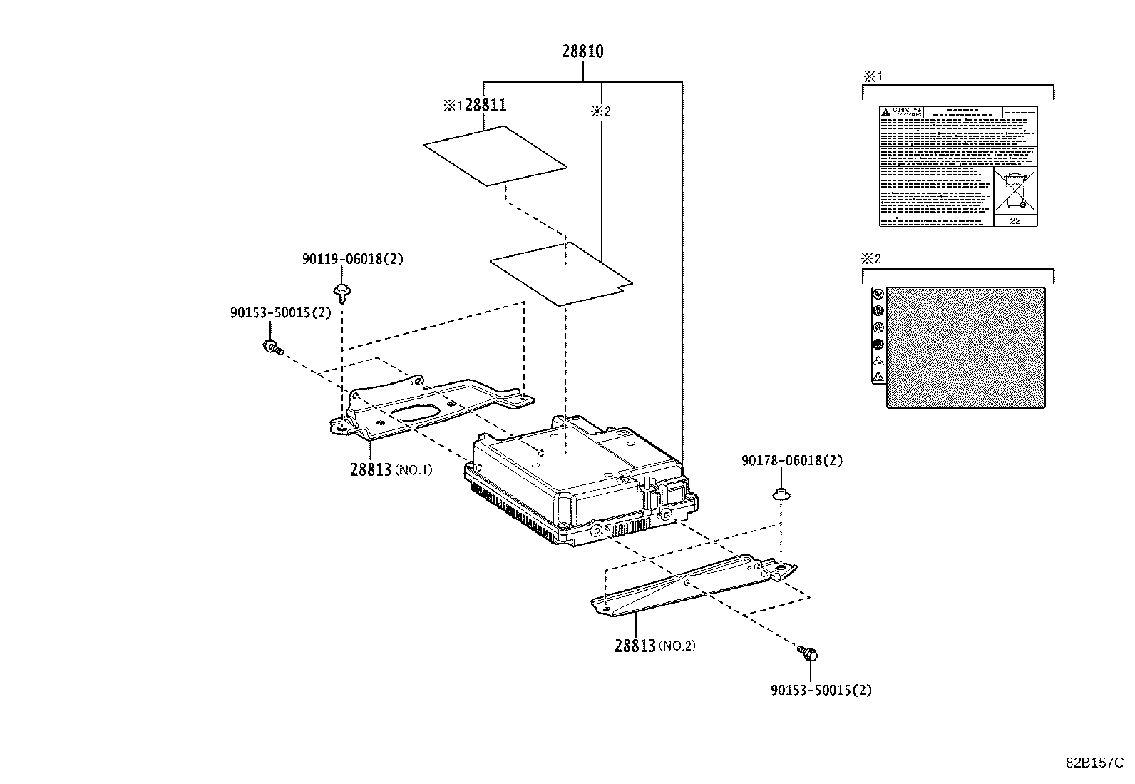 28813-38020 BRACKET, SUB-BATTERY product image