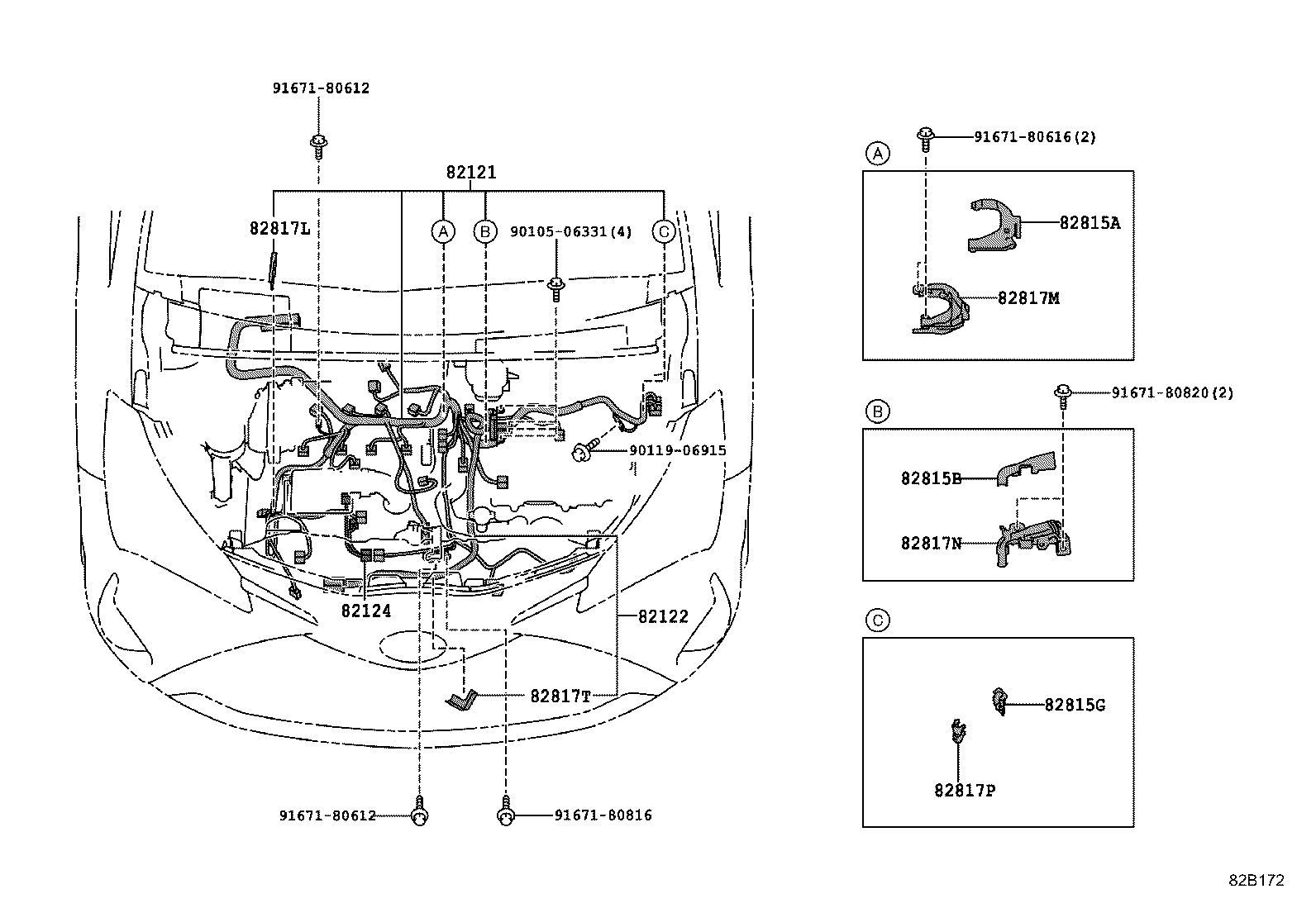 82113-52010 WIRE, ENGINE ROOM, NO.3 product image