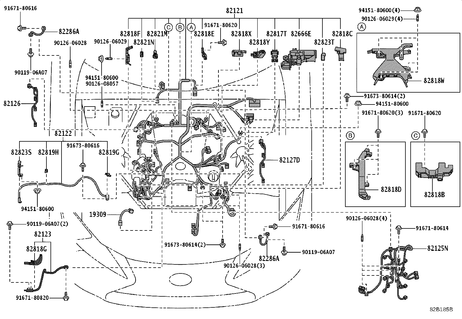 82121-11020 WIRE, ENGINE product image