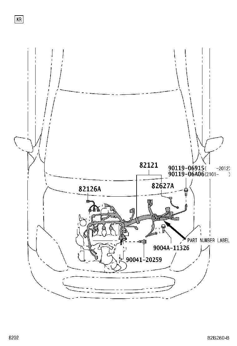 82046-BZ240 WIRE, BODY GROUND product image