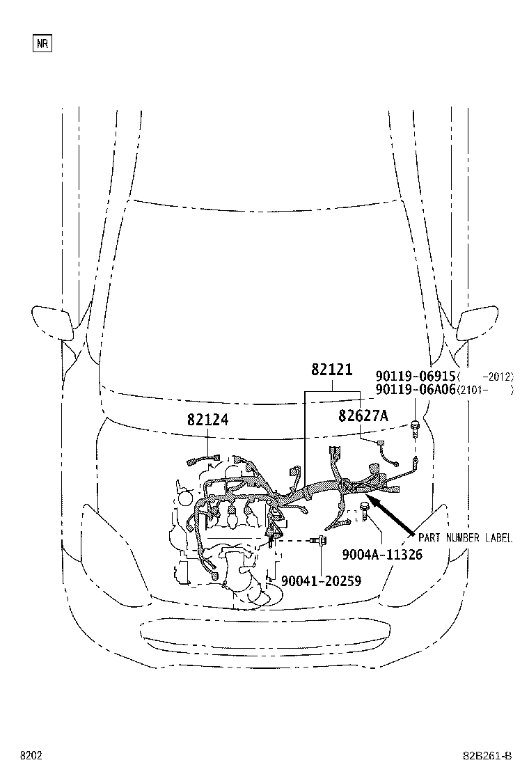 82046-BZ240 WIRE, BODY GROUND product image