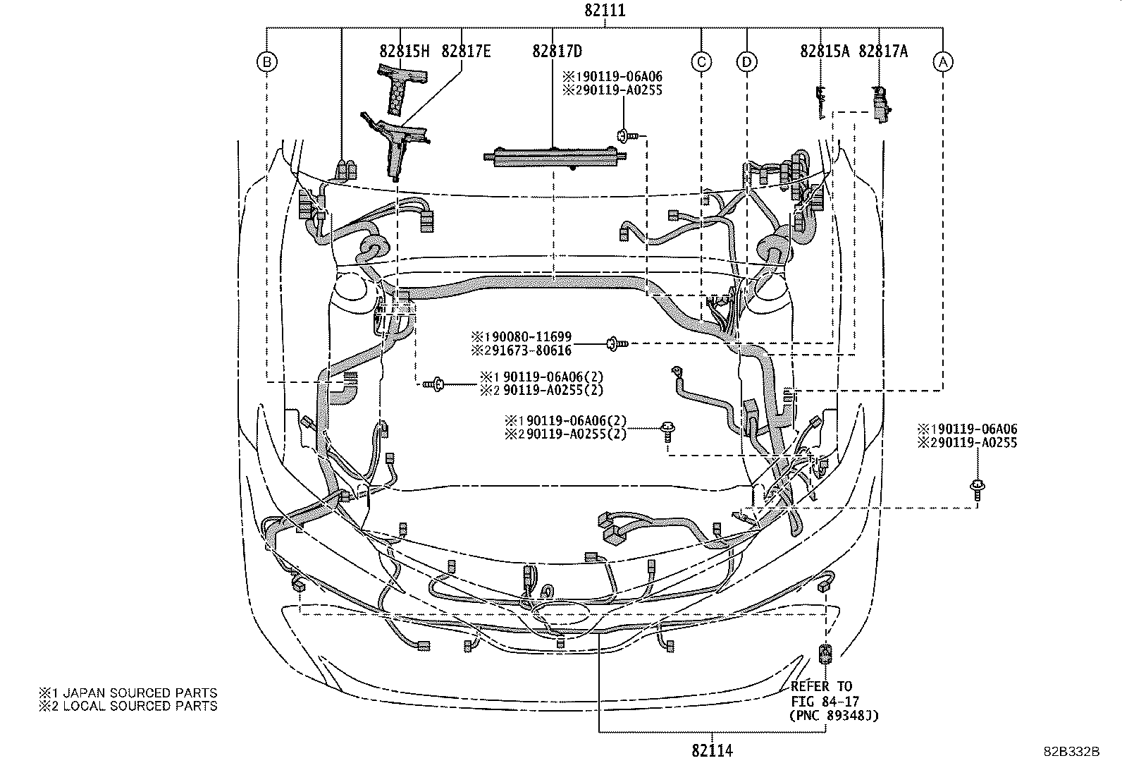 Toyota 82143-06460 WIRE, INSTRUMENT PANEL, NO.3