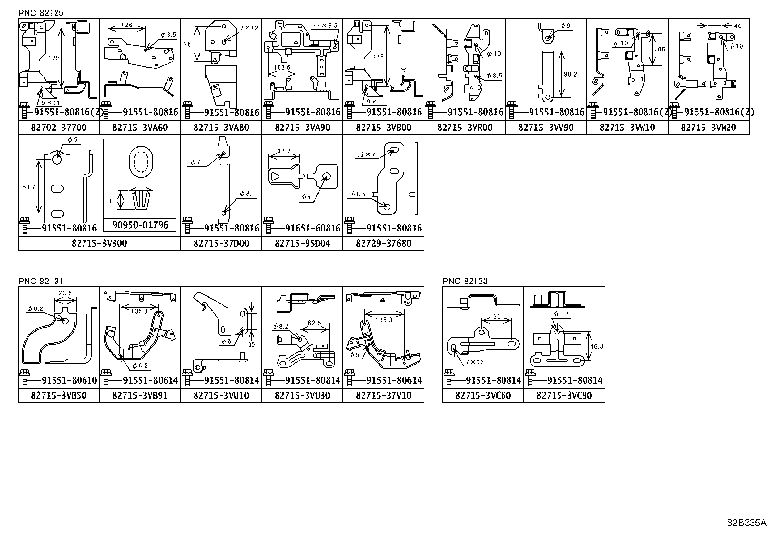 82142-37580 WIRE, INSTRUMENT PANEL, NO.2 product image