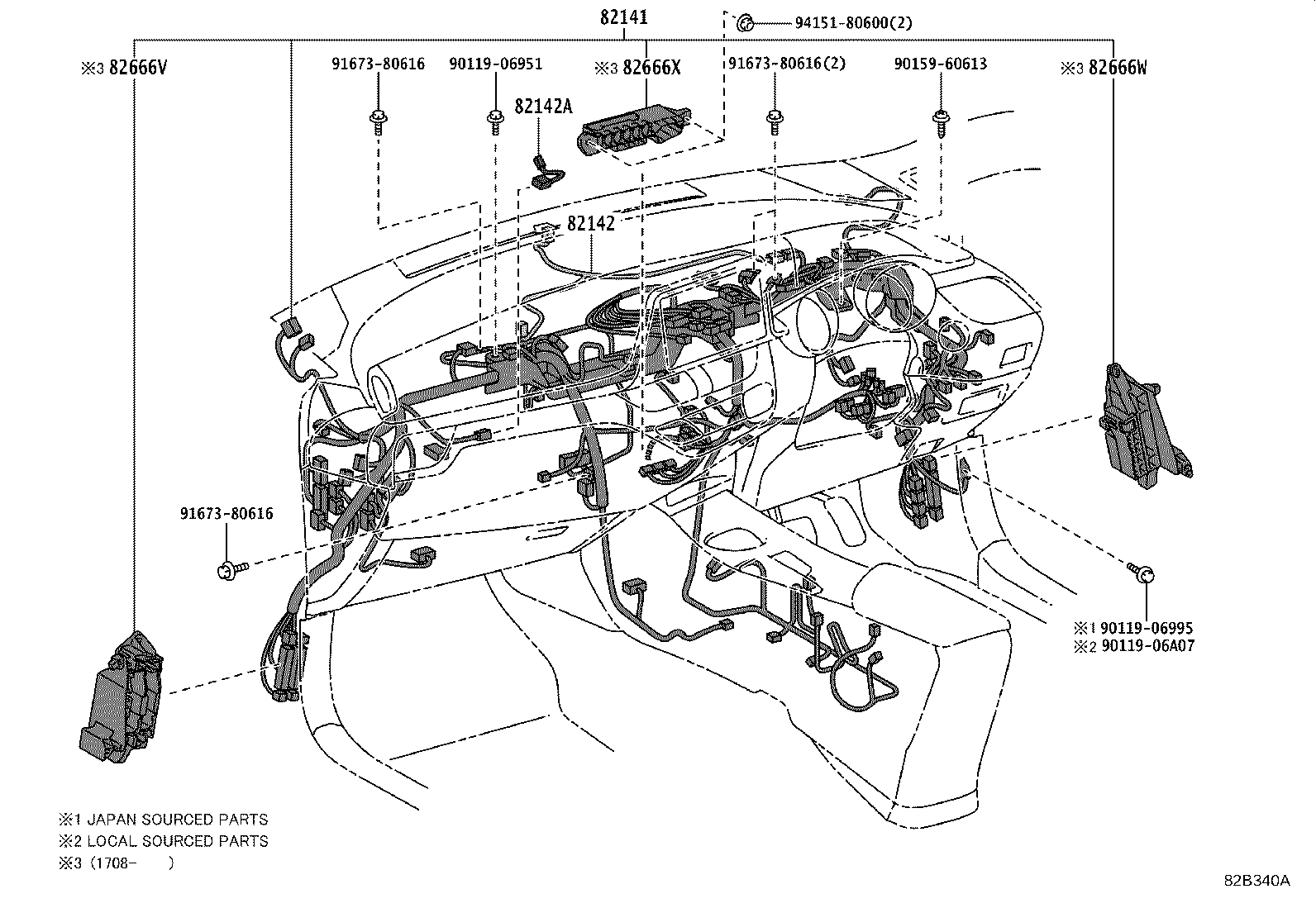 82142-10050 WIRE, INSTRUMENT PANEL, NO.2 product image