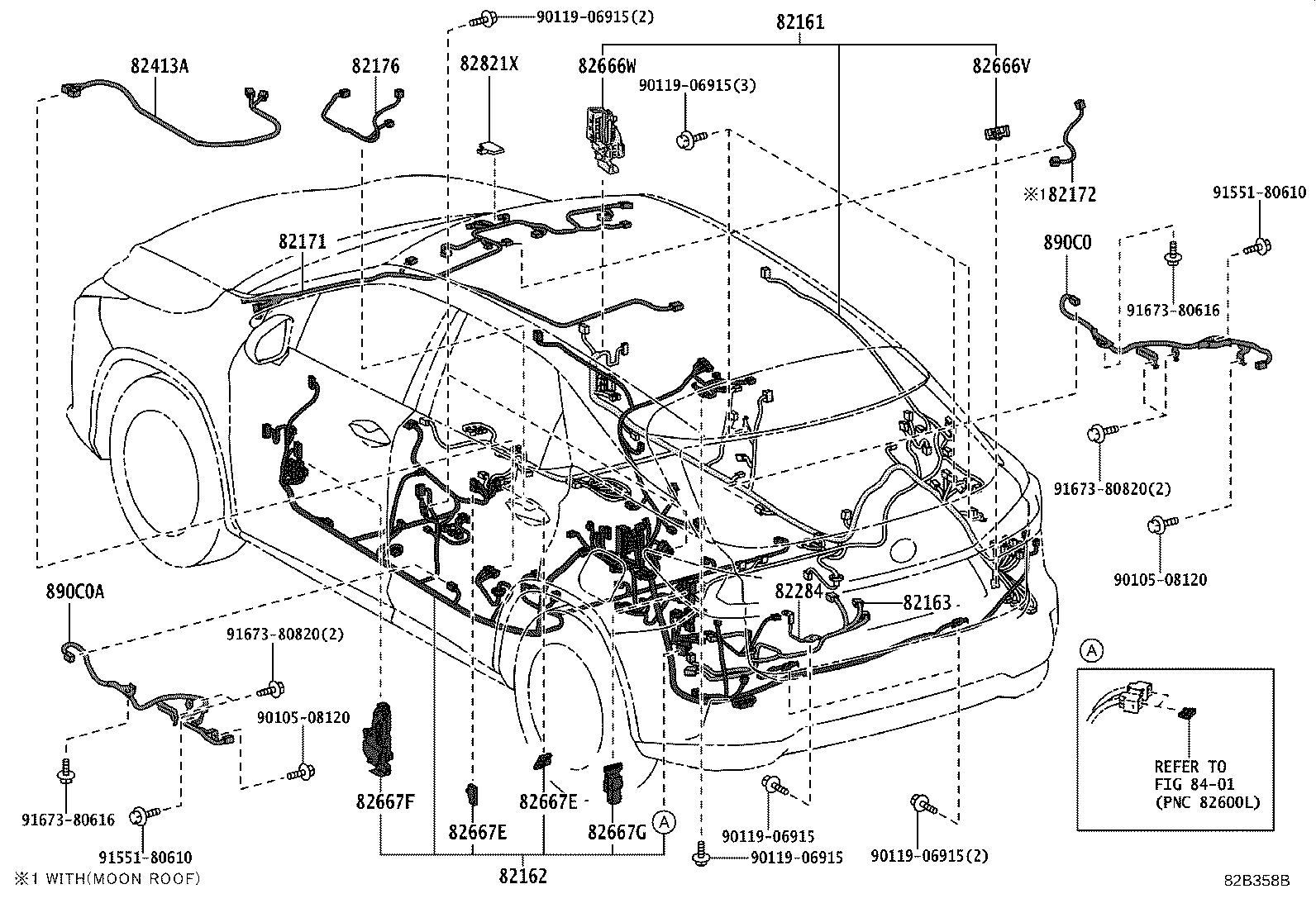 8219B-48050 WIRE, FRONT SEAT, LH NO.2 product image