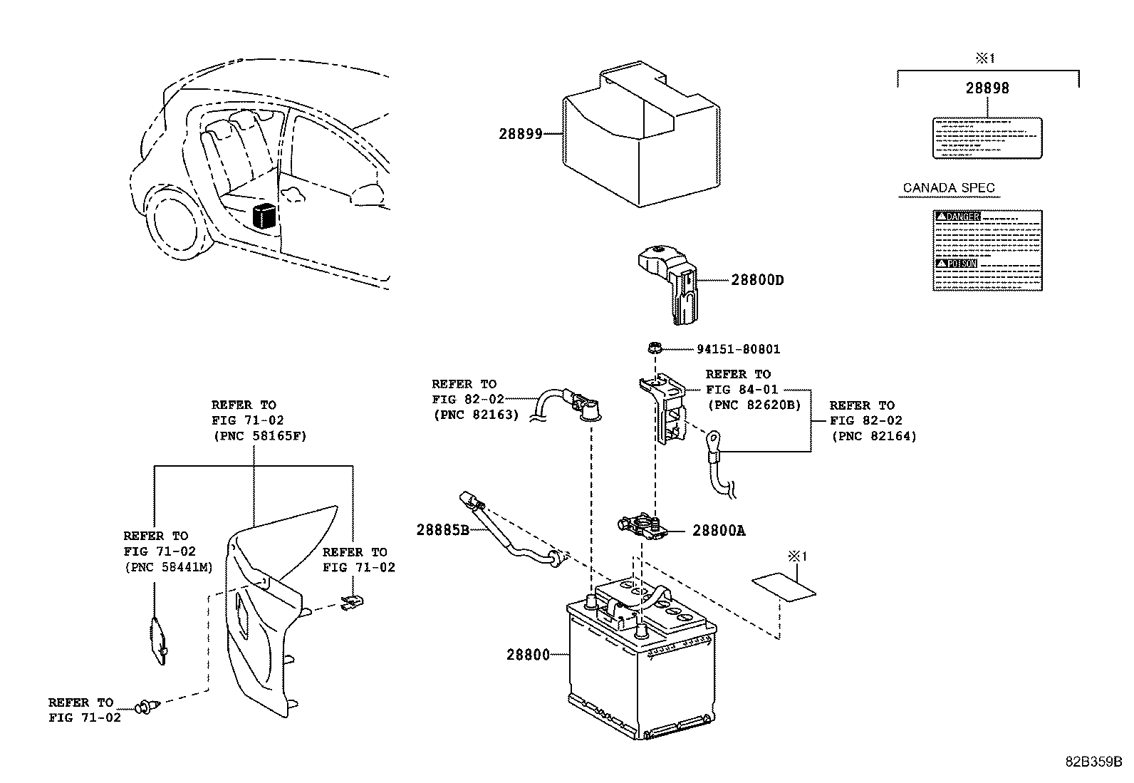 Toyota 89892-52010 SENSOR, BATTERY VOLTAGE