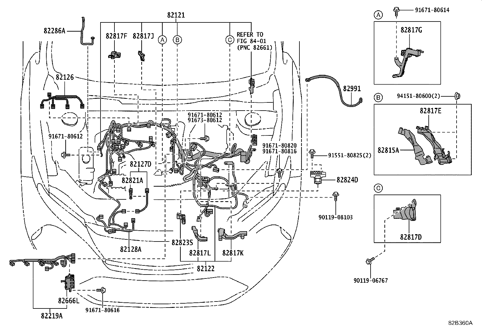 82142-48G80 WIRE, INSTRUMENT PANEL, NO.2 product image