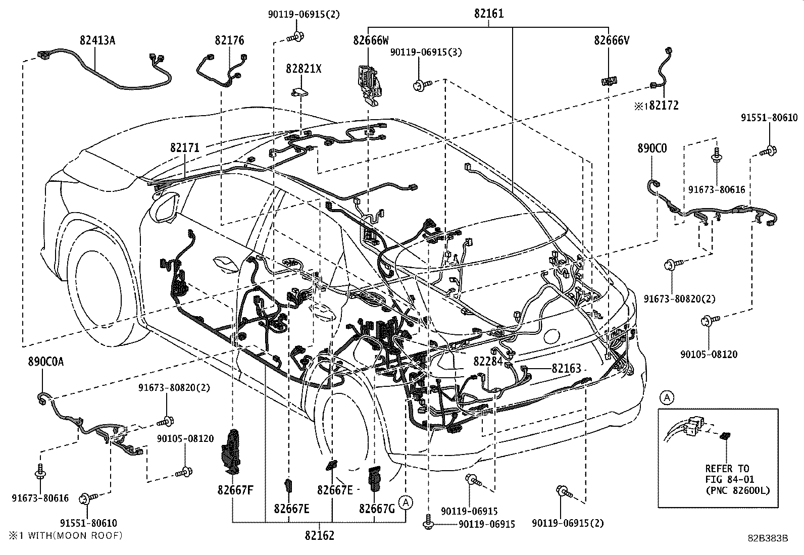 82712-28290 SUPPORT, WIRING HARNESS product image