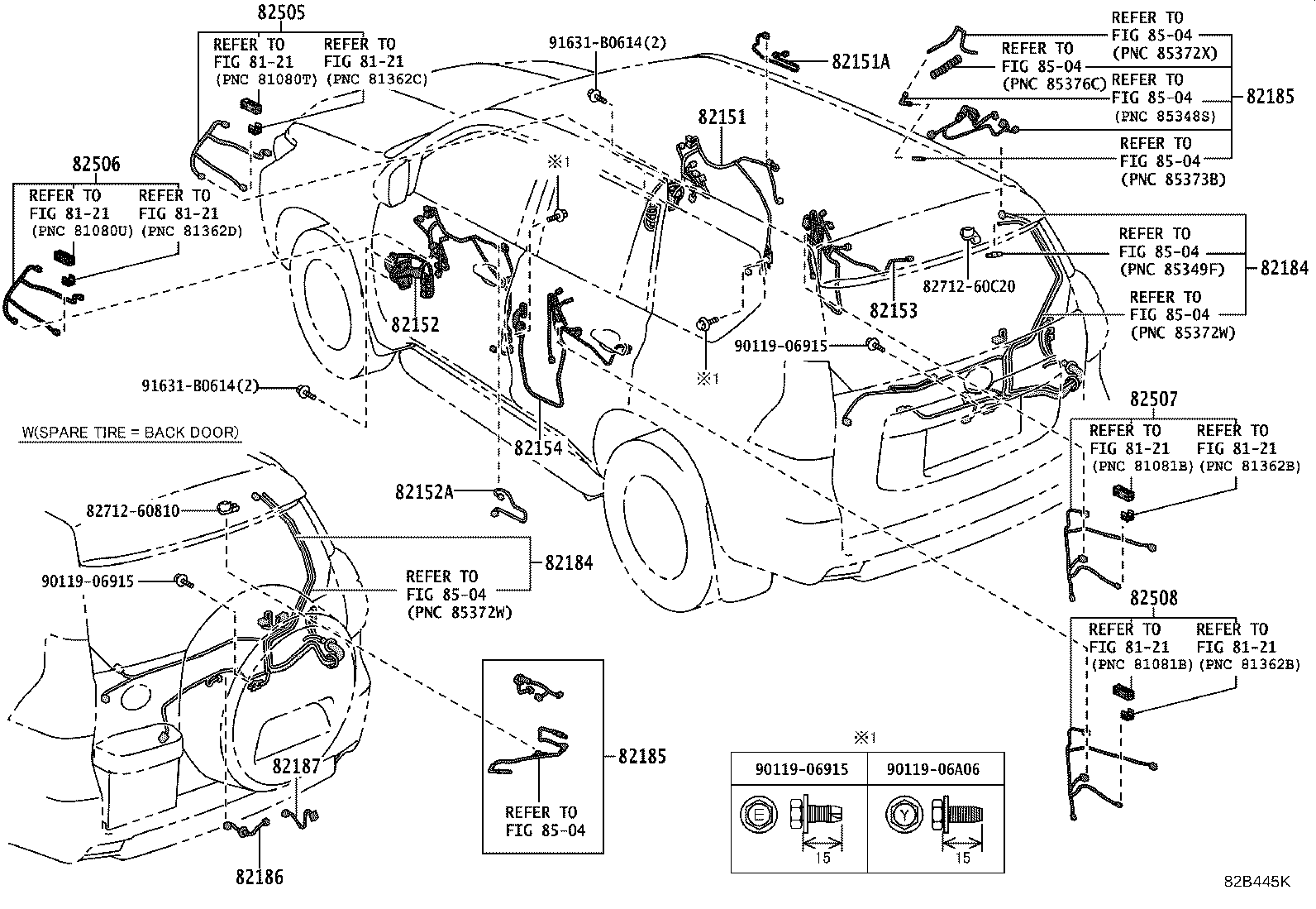 82712-60B70 SUPPORT, WIRING HARNESS product image