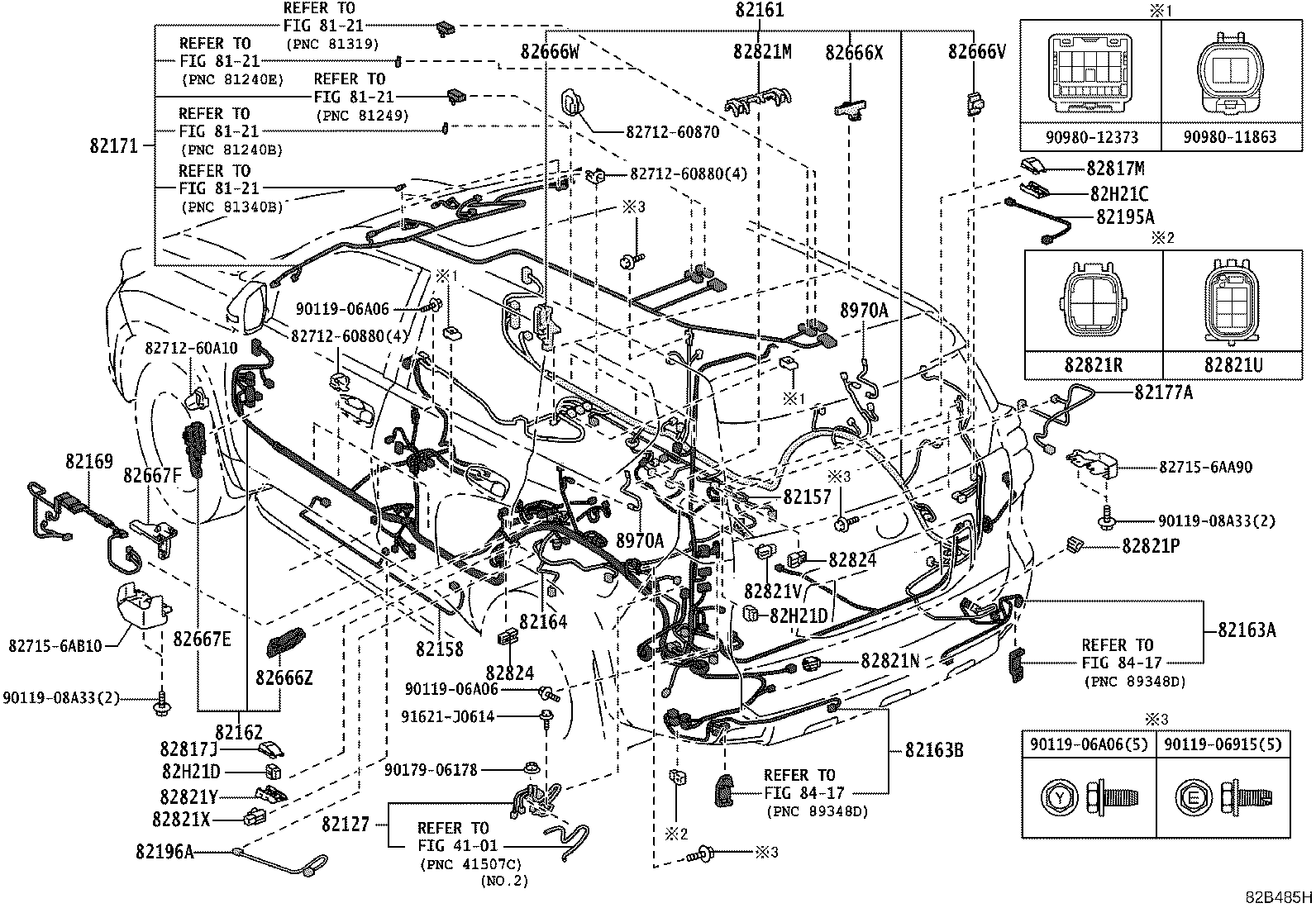 82712-60B70 SUPPORT, WIRING HARNESS product image
