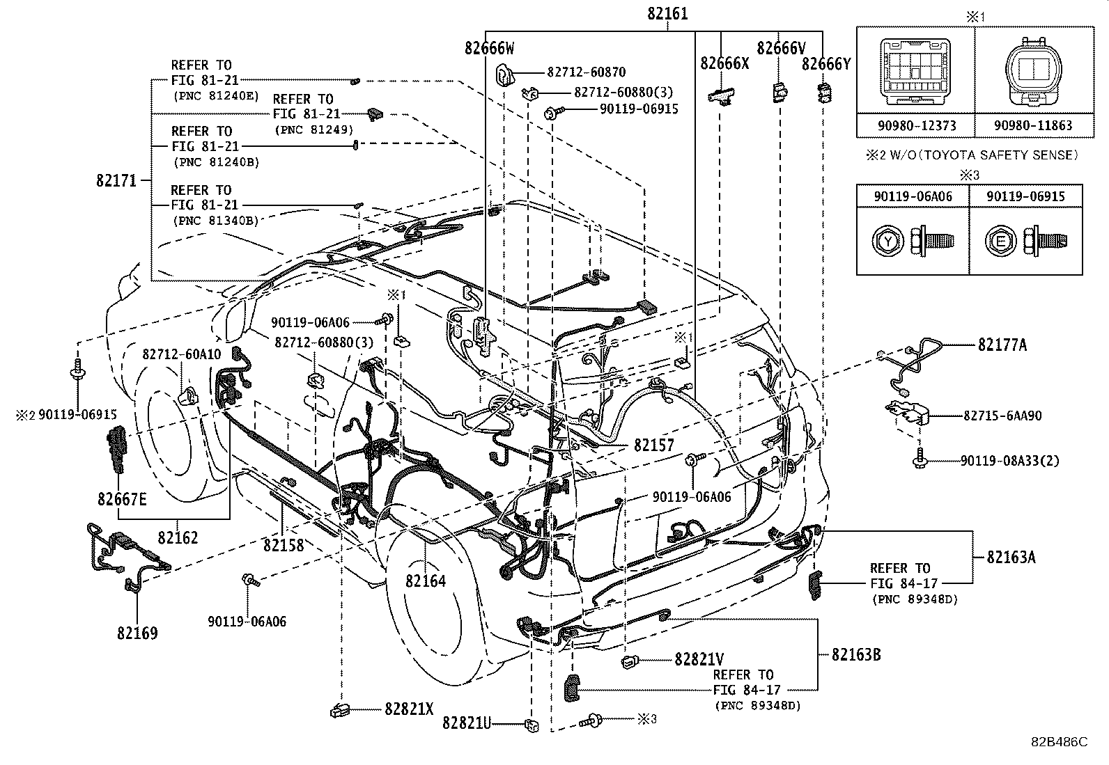 82712-60B70 SUPPORT, WIRING HARNESS product image