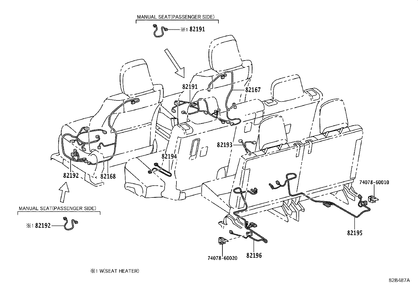 82712-60B70 SUPPORT, WIRING HARNESS product image