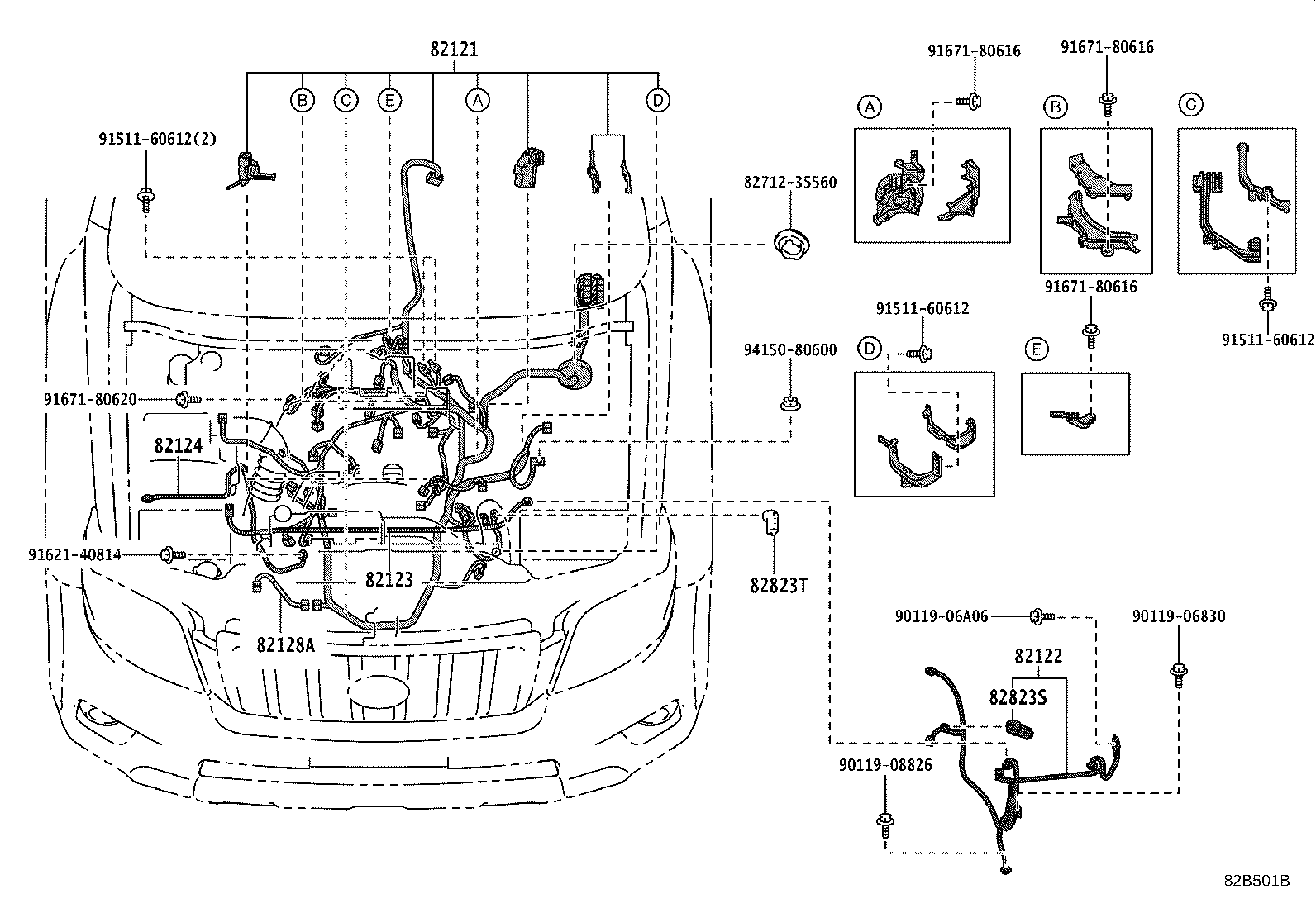 82142-6AL33 WIRE, INSTRUMENT PANEL, NO.2 product image