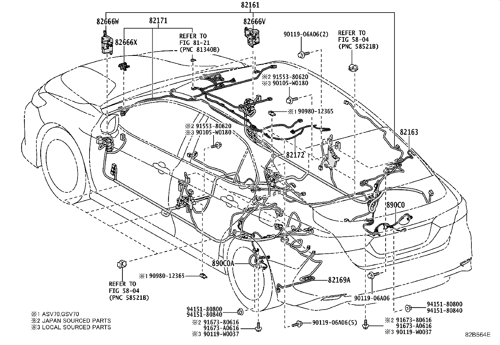82817-0R580 PROTECTOR, WIRING HARNESS, NO.24 product image