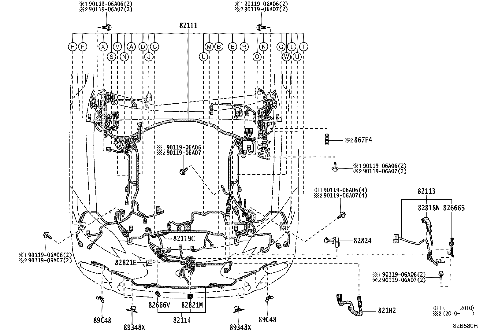 82191-50720 WIRE, FRONT SEAT, RH product image