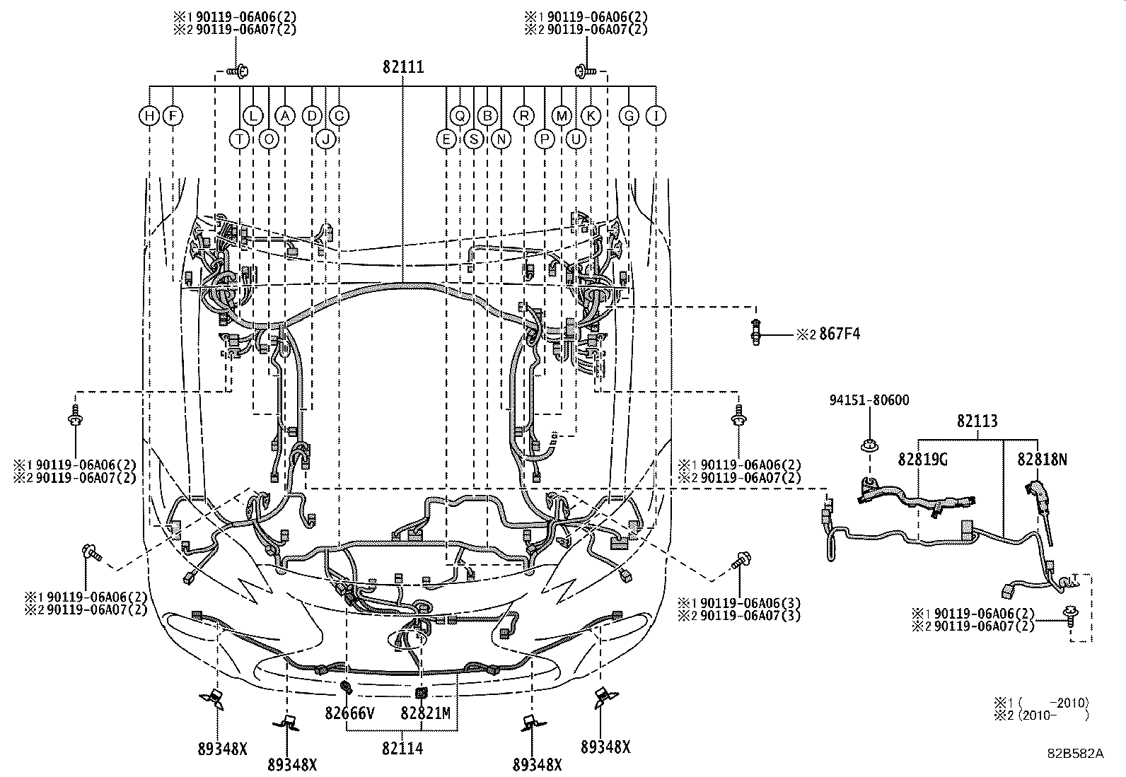 82712-50370 SUPPORT, WIRING HARNESS, NO.1 product image