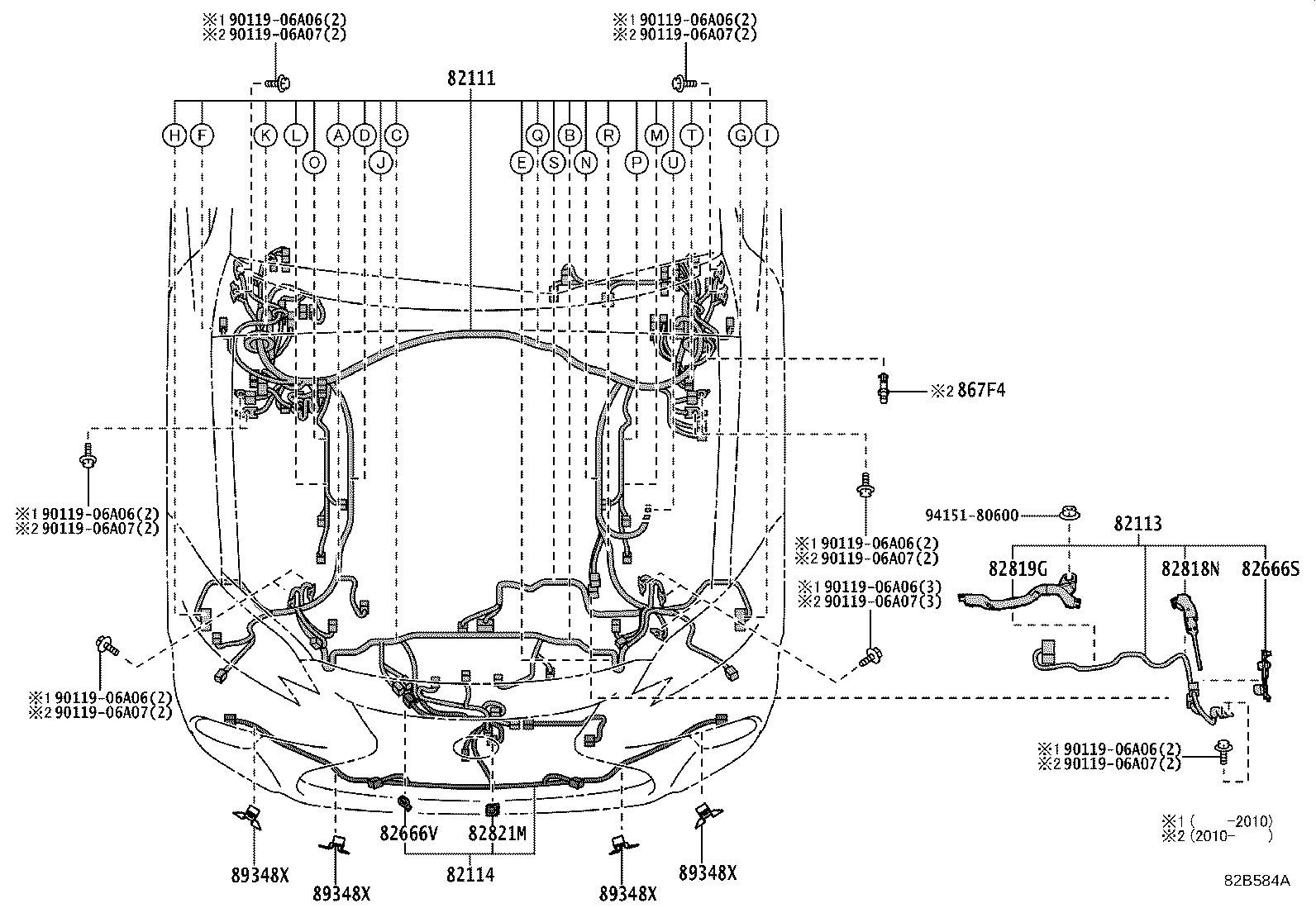 82191-50720 WIRE, FRONT SEAT, RH product image