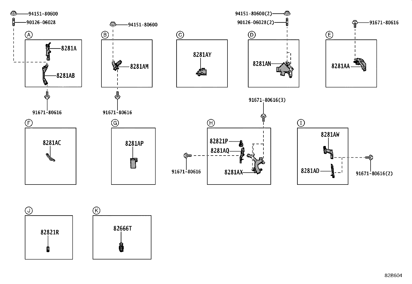 82712-50370 SUPPORT, WIRING HARNESS, NO.1 product image