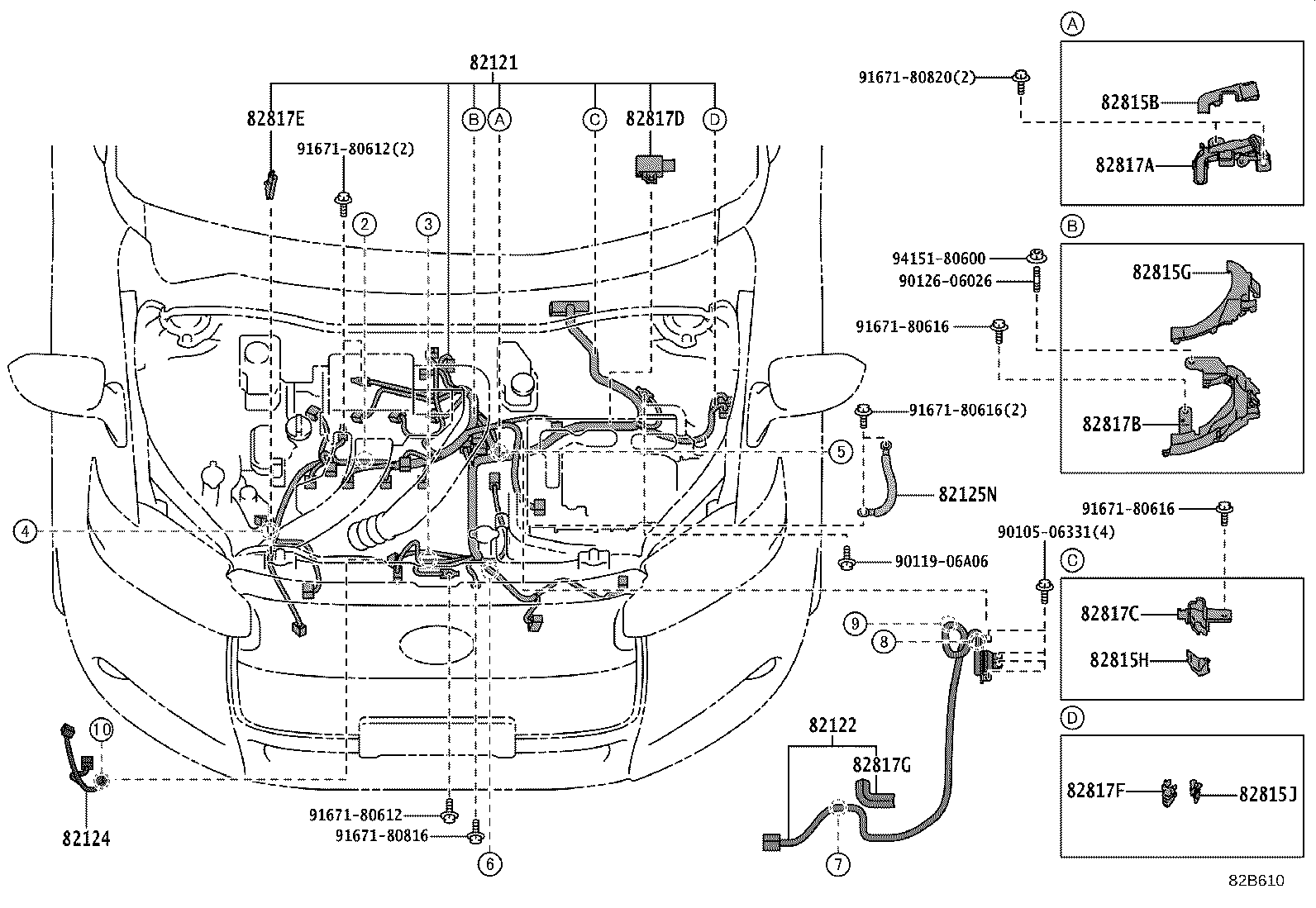 82817-15210 PROTECTOR, WIRING HARNESS, NO.1 product image
