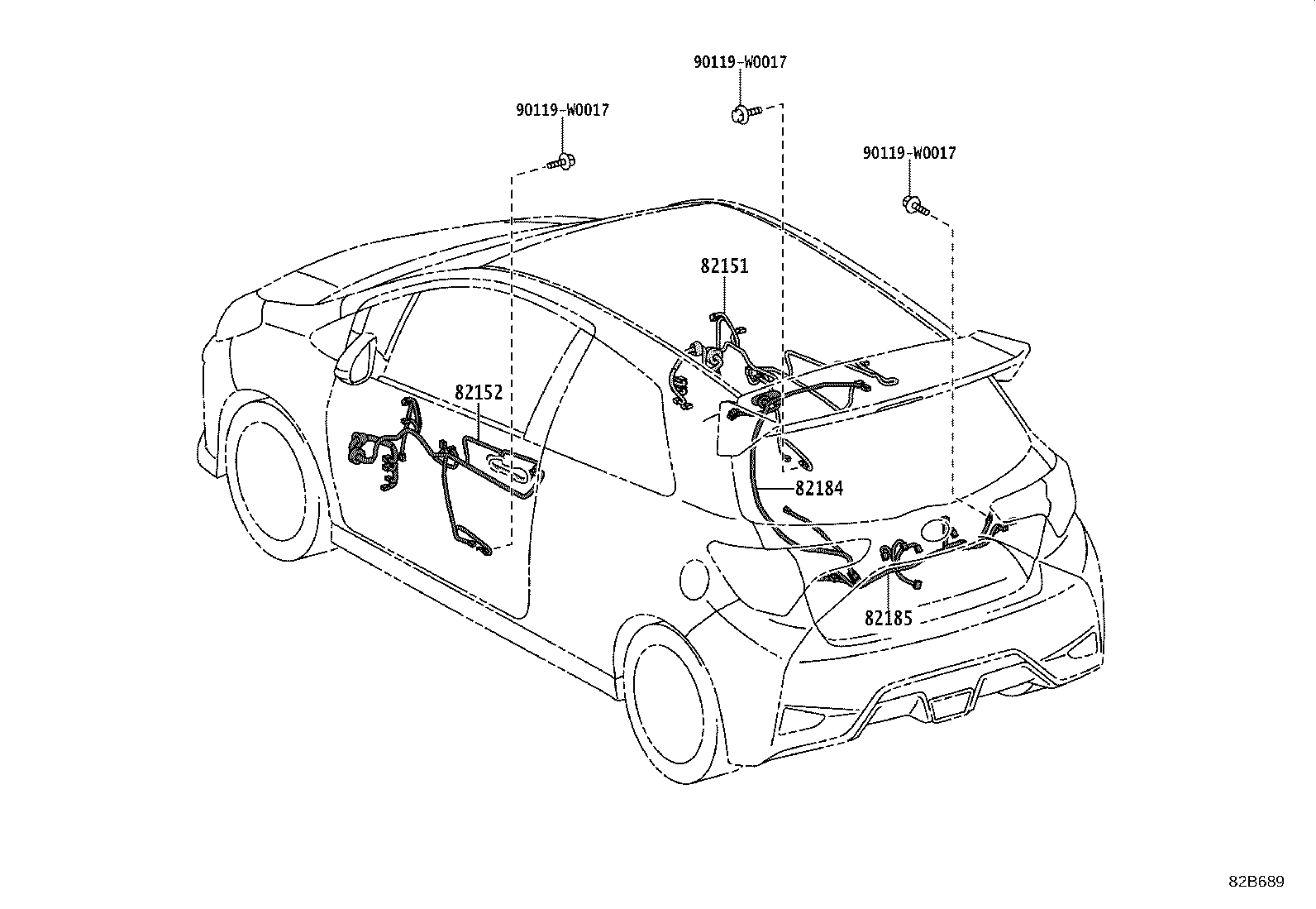 82817-02780 PROTECTOR, WIRING HARNESS, NO.2 product image