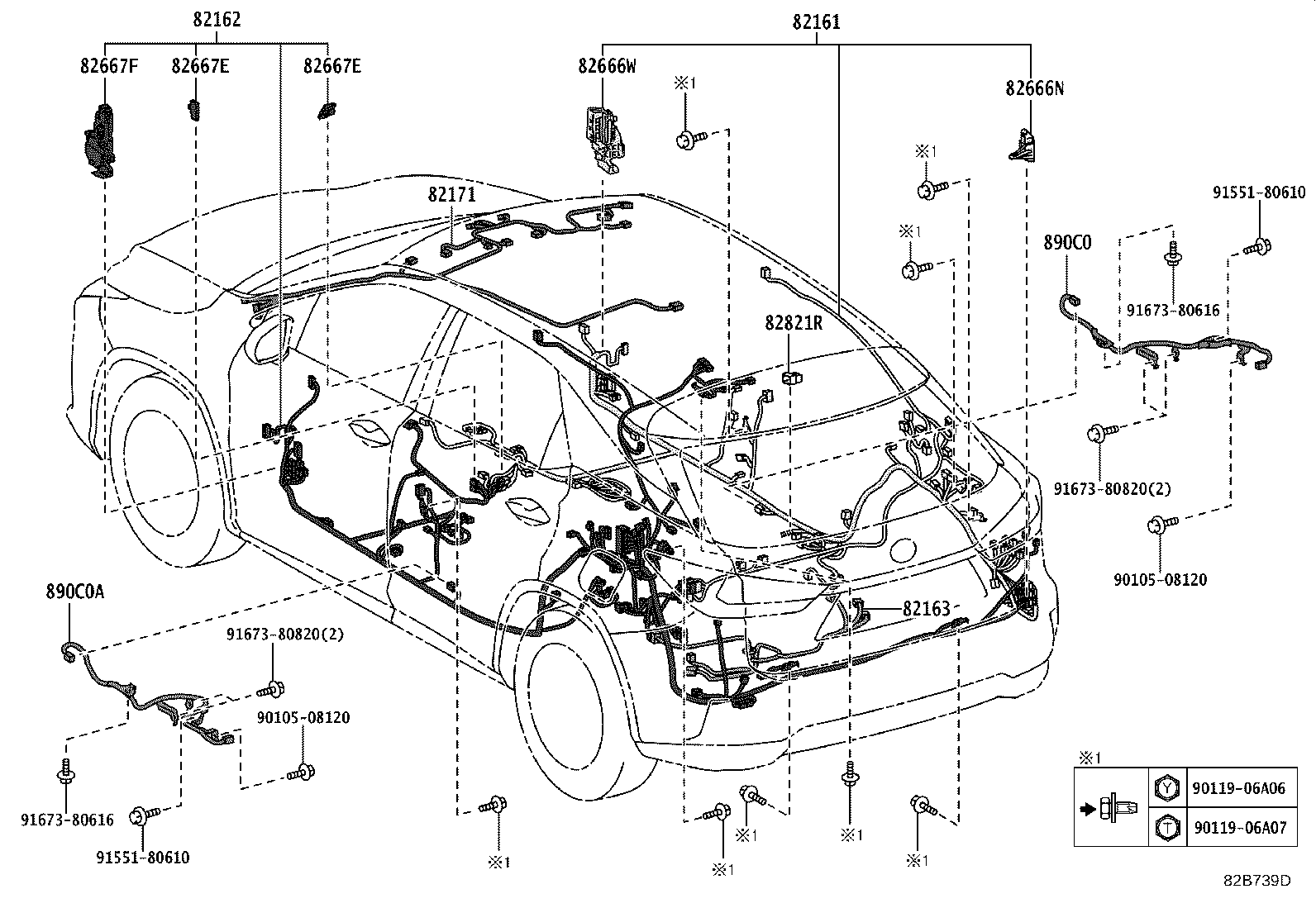 82194-48060 WIRE, REAR SEAT, LH product image