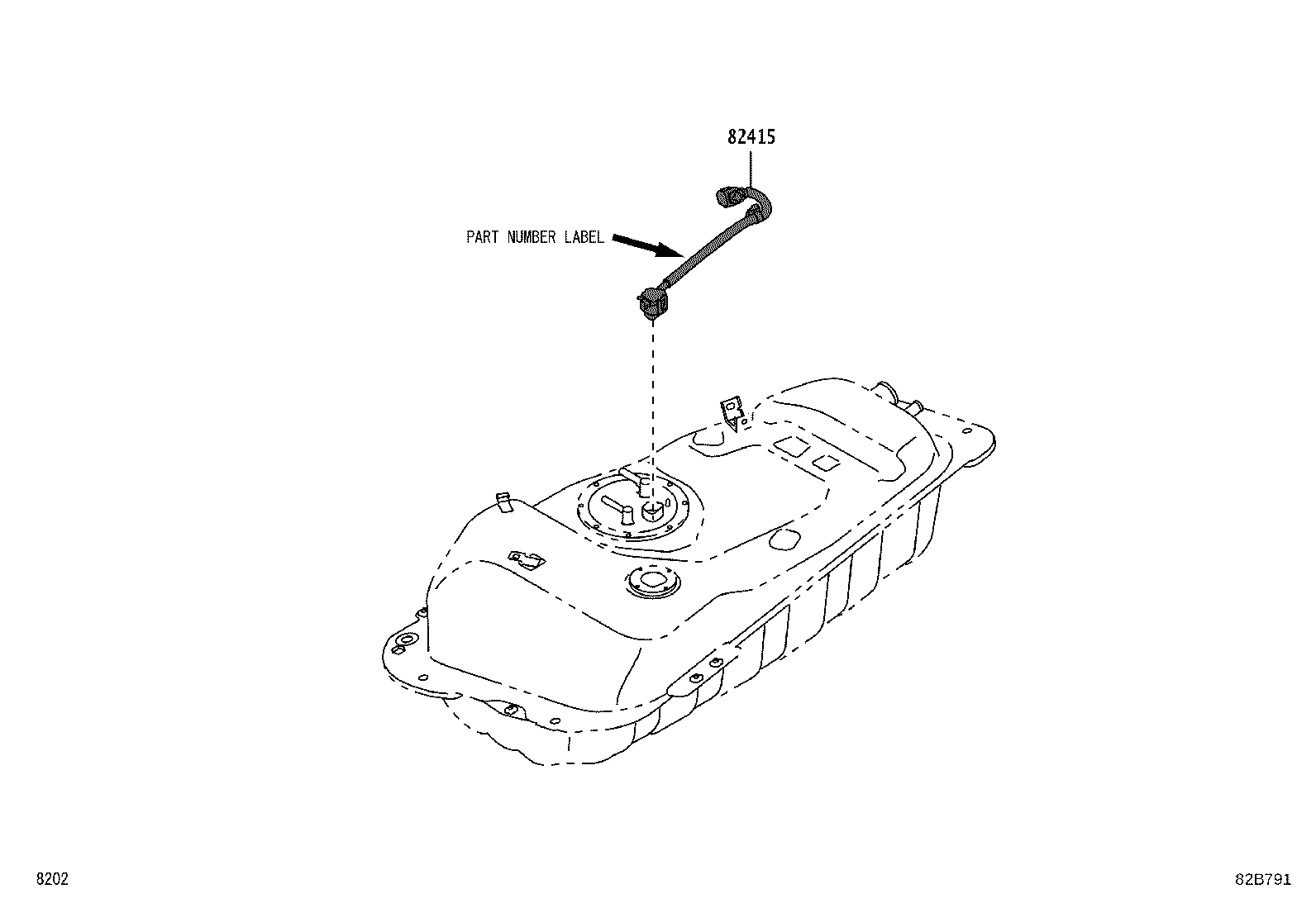 82153-BZ480 WIRE, REAR DOOR, RH product image