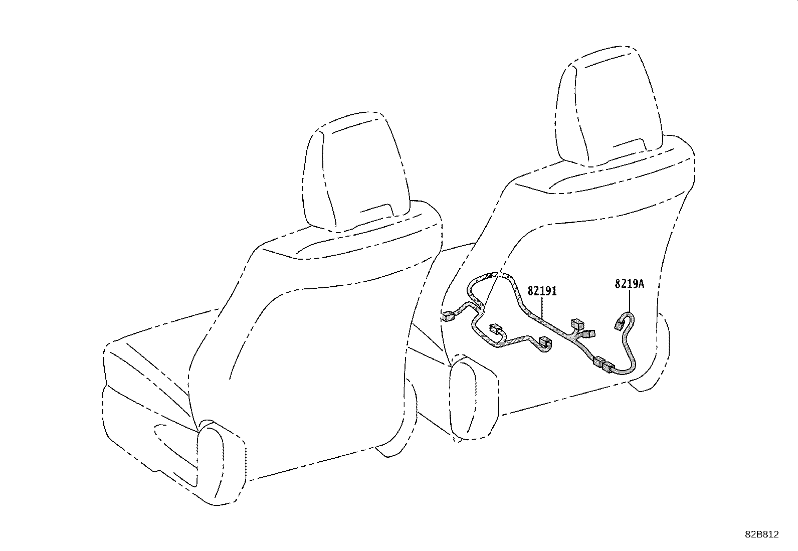 82191-0D010 WIRE, FRONT SEAT, RH product image